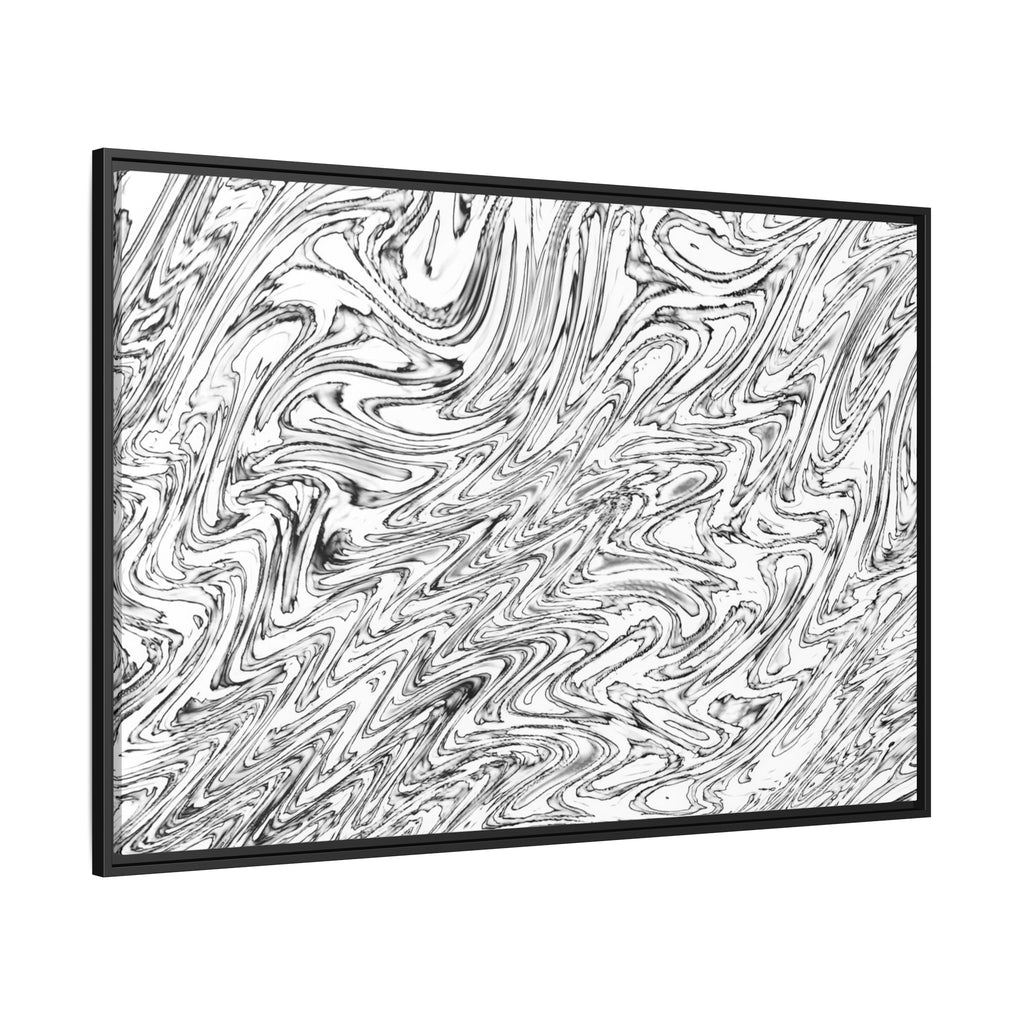 Framed Canvas Art — "Hoops BW"