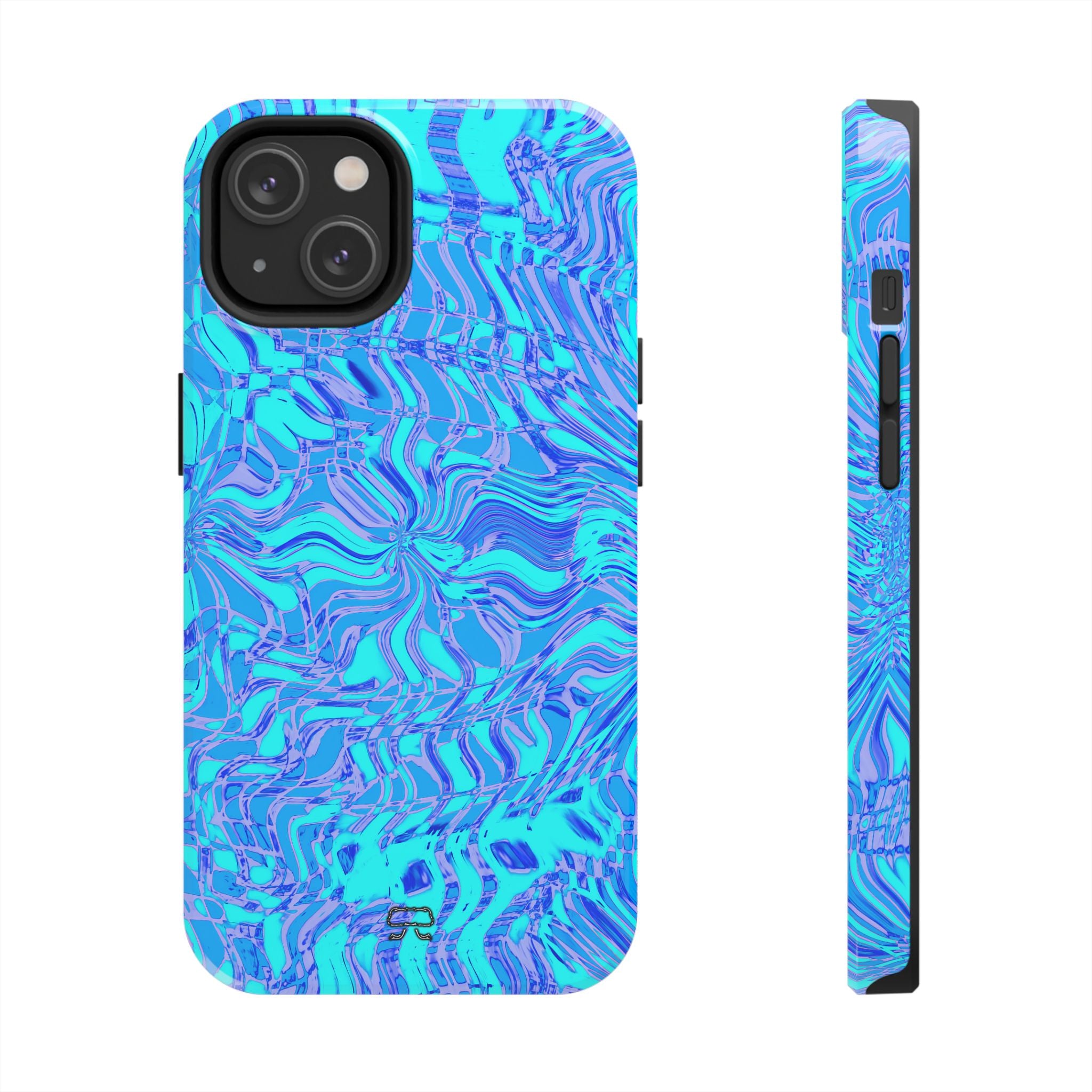iPhones 11 thru 16 Durable Shockproof Case --- Fiesta Blu