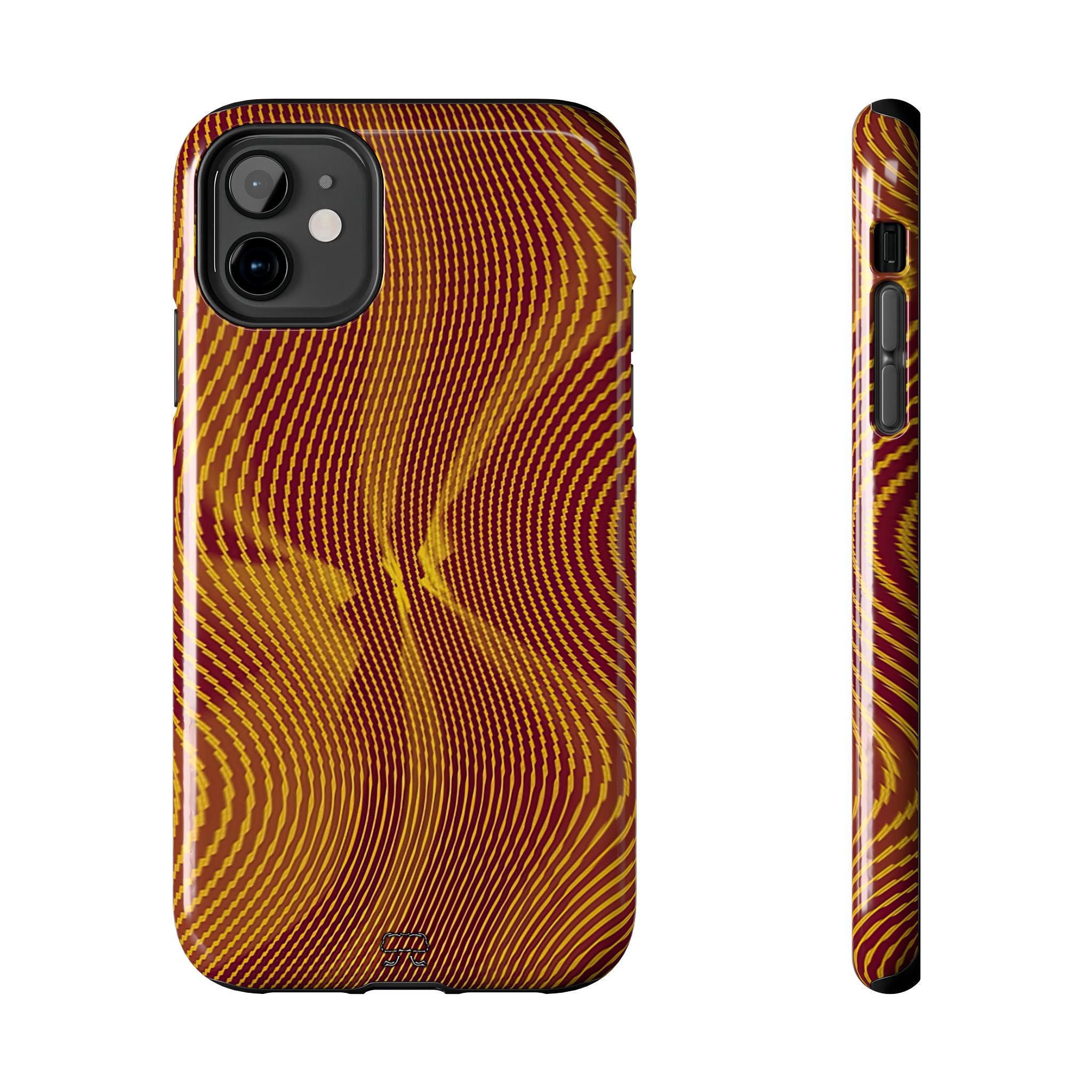 iPhones 11 thru 16 Durable Shockproof Case --- Sun Spots Gold
