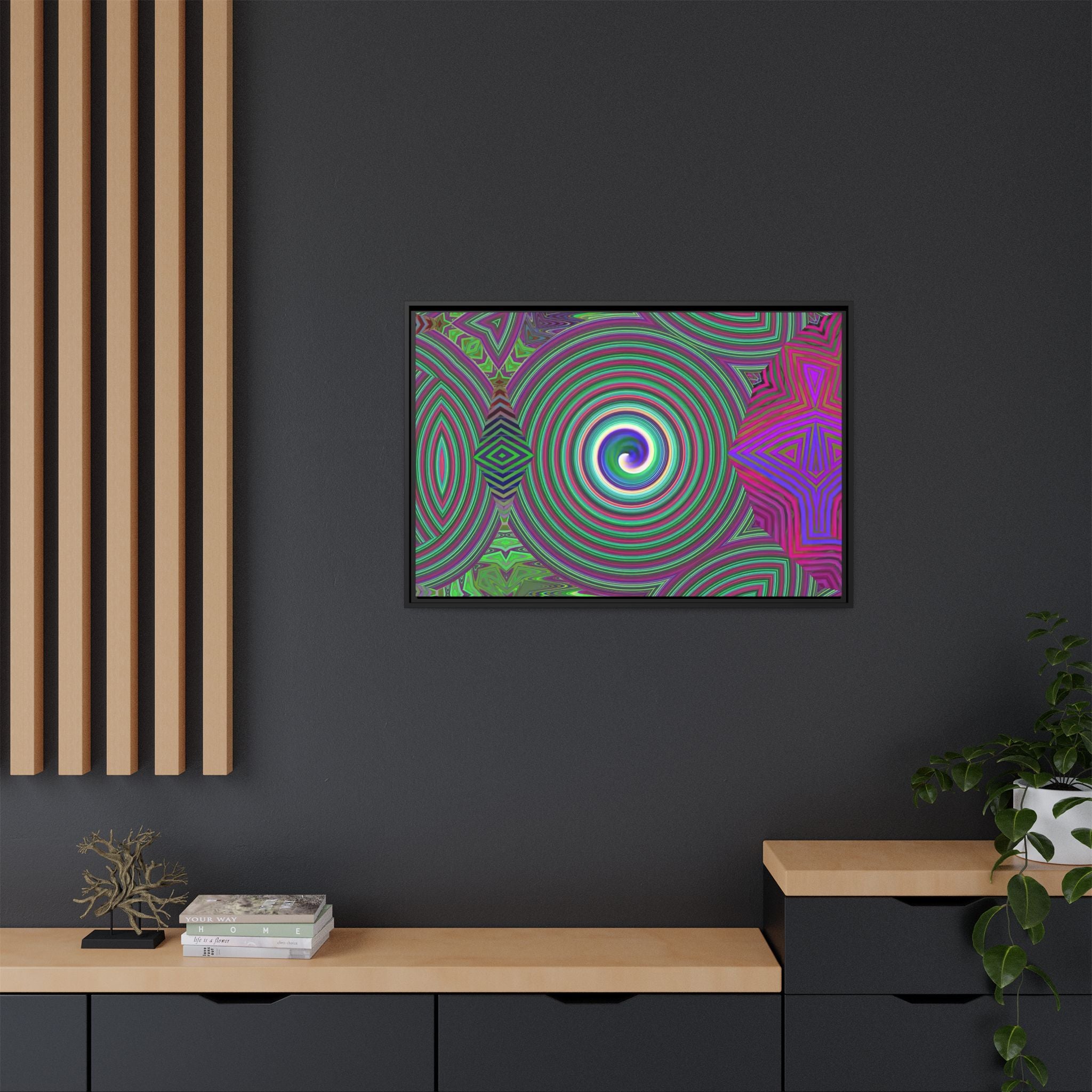 Framed Canvas Art — "Spiroic"