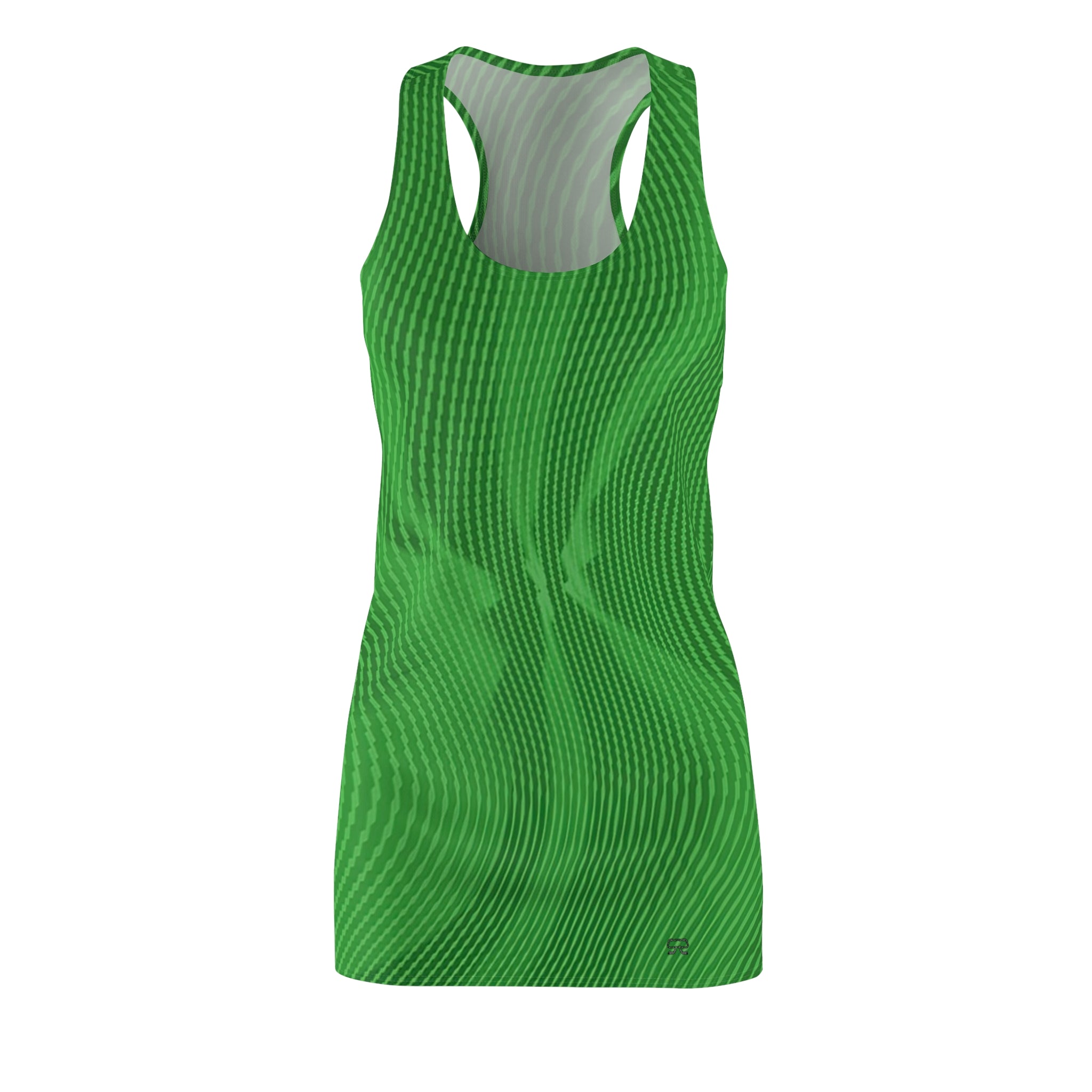 Racerback Dress — Sun Spots Green (AOP)