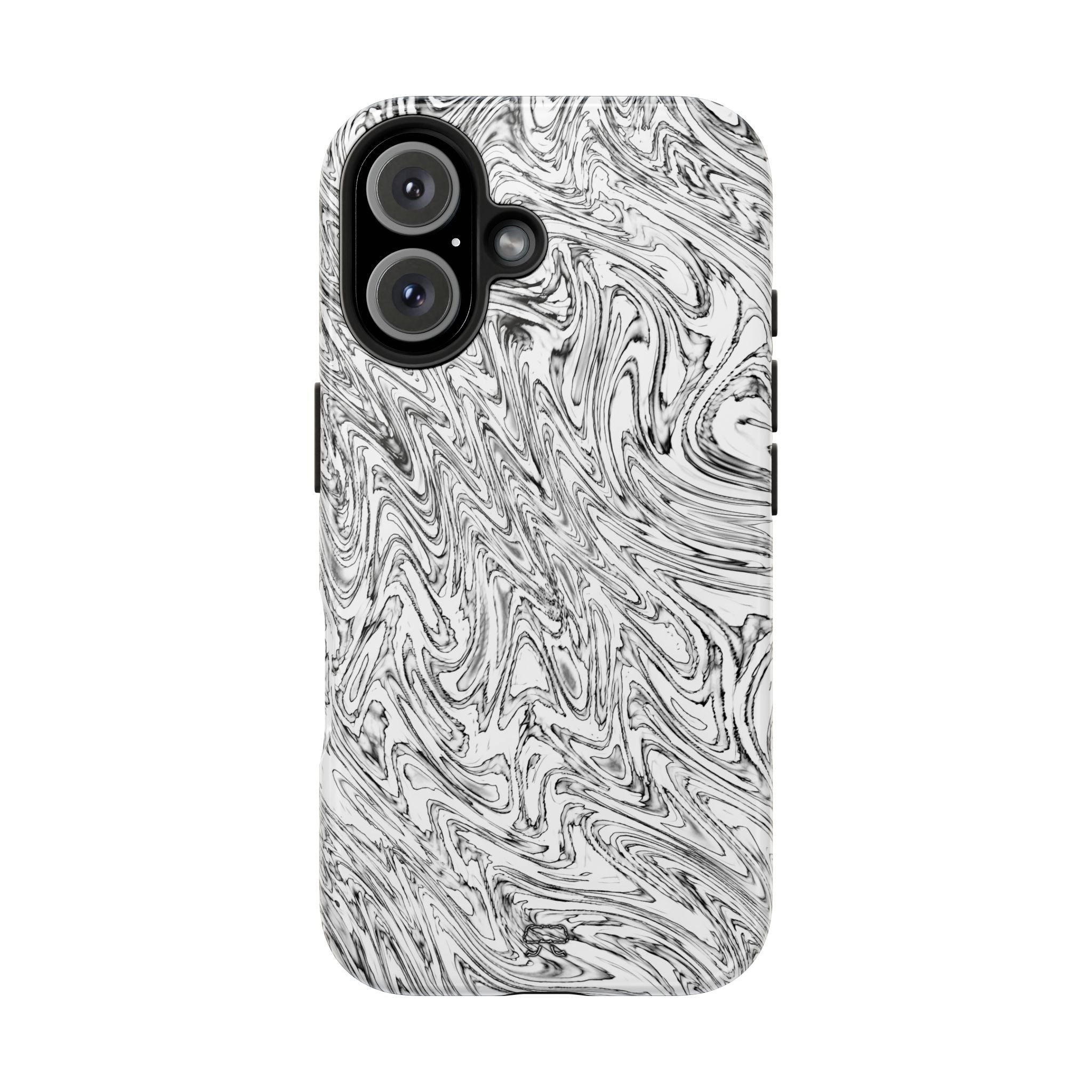 iPhones 11 thru 16 Durable Shockproof Case --- Hoops BW