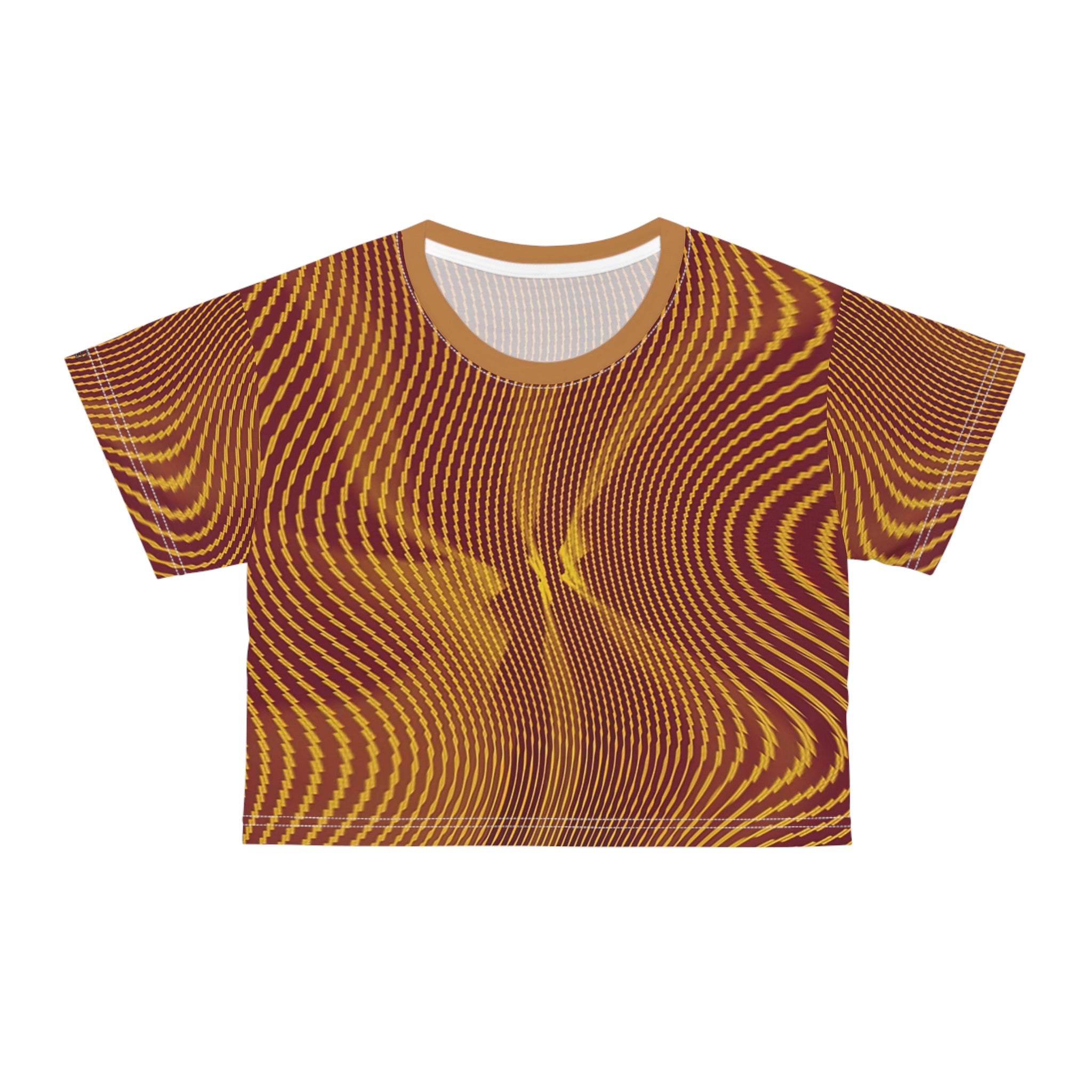 Crop Tee "Sun Spots Golden" (AOP)