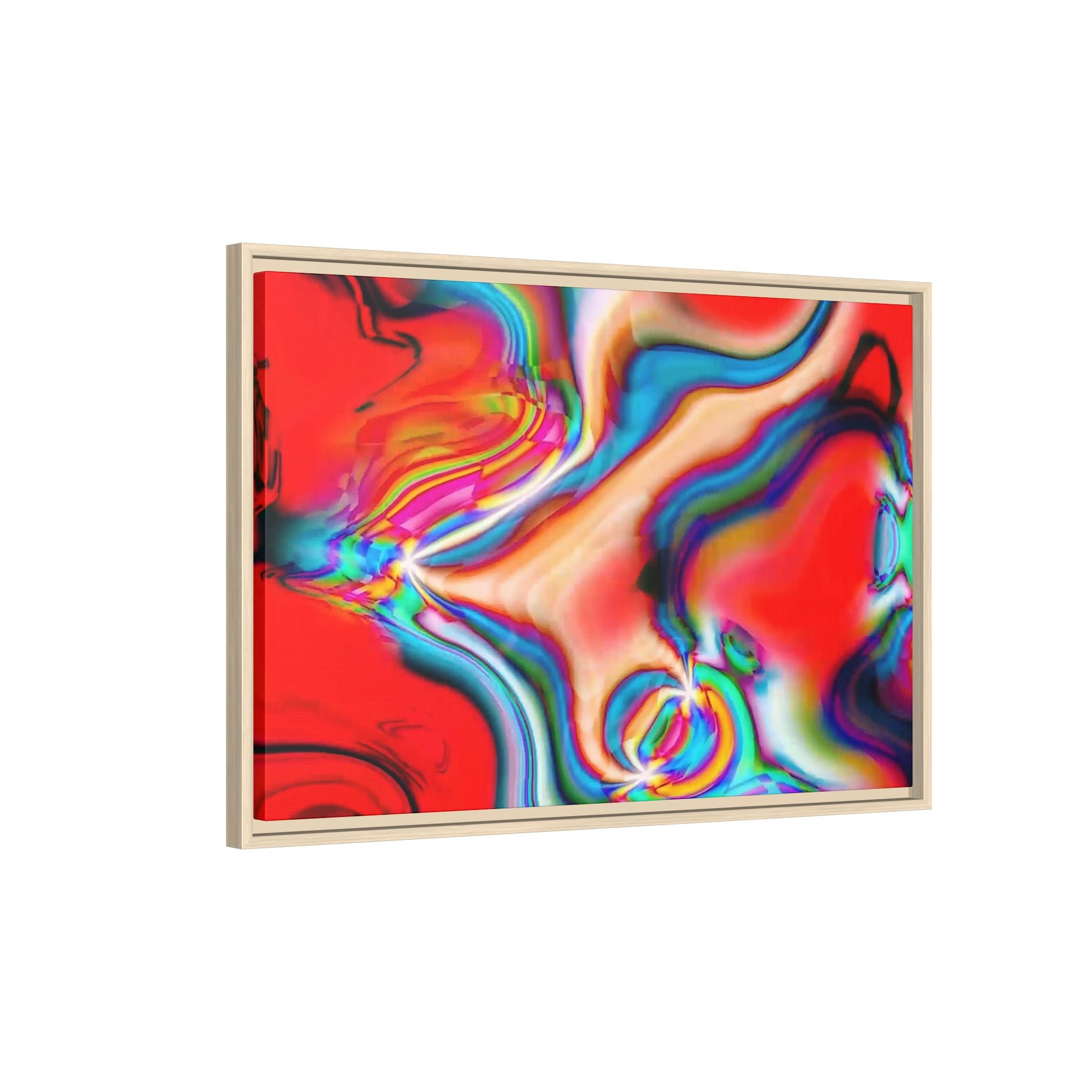 Framed Canvas Art — "Gun Runners Red"