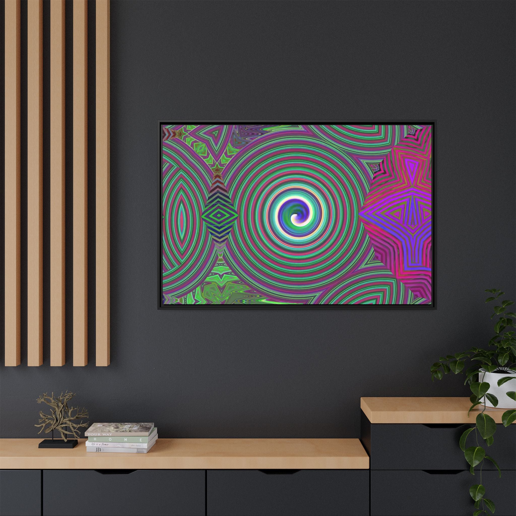 Framed Canvas Art — "Spiroic"