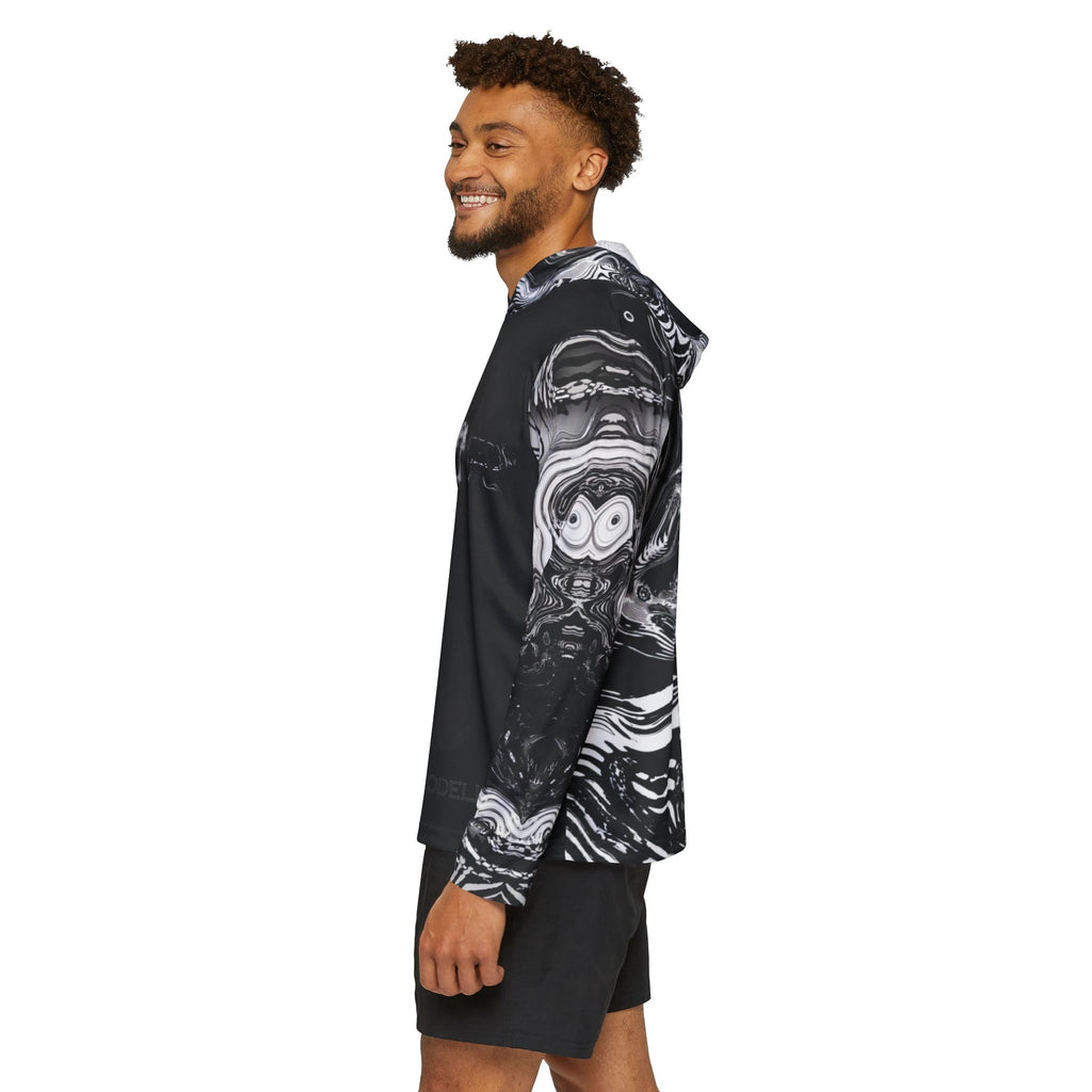 Men's Athletic Hoodie - Spirit Black and White (AOP)