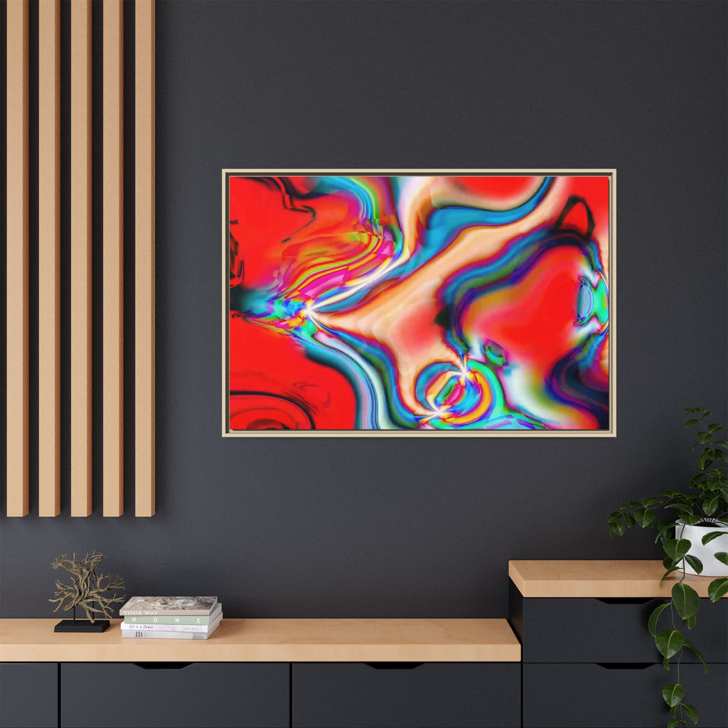 Framed Canvas Art — "Gun Runners Red"