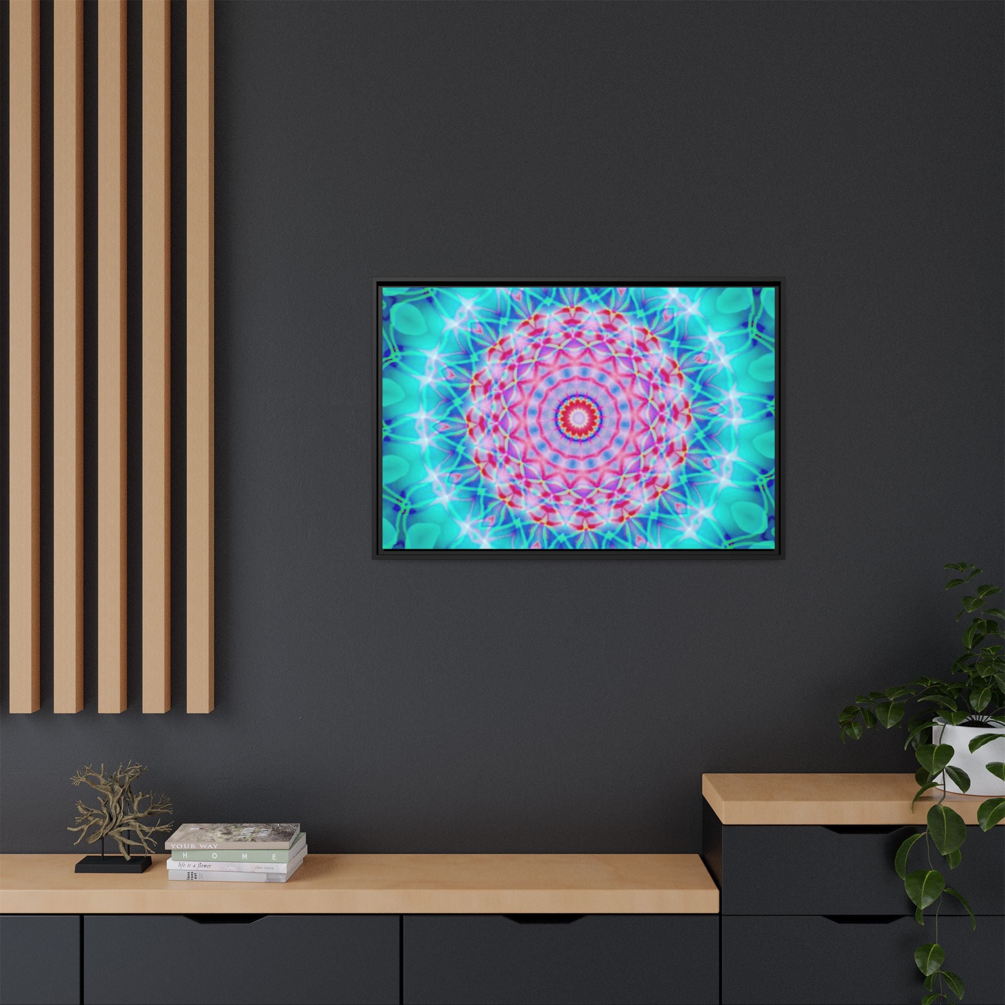 Framed Canvas Art — "Pink Fusion"