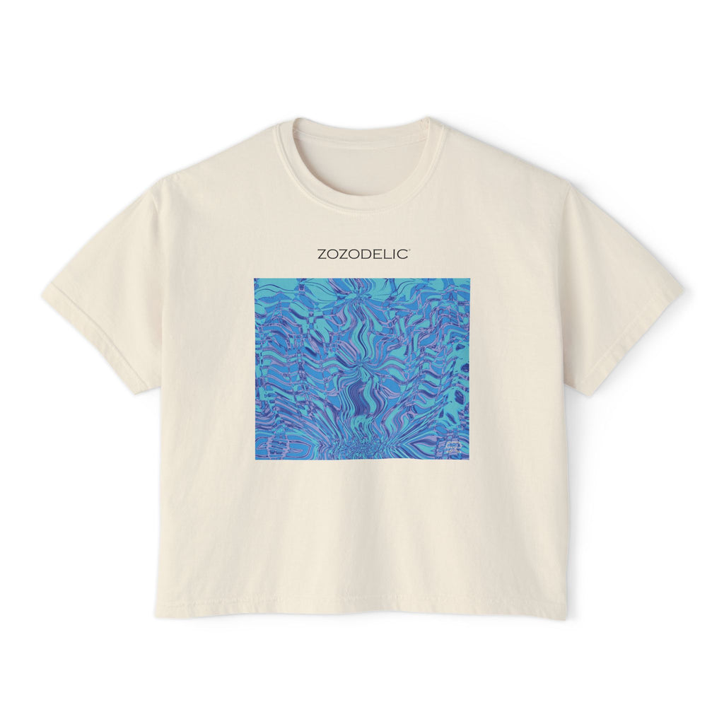 Woman's Box T-Shirt - Fiesta Blu