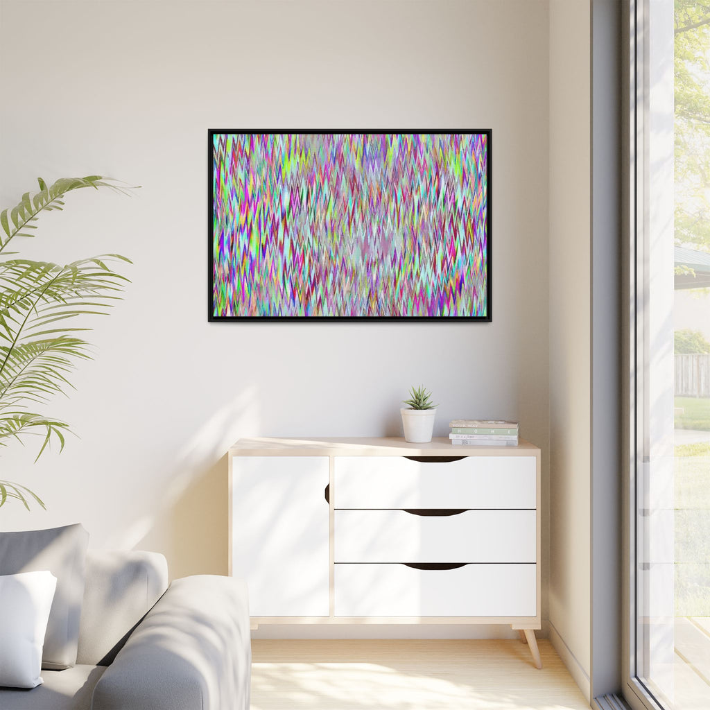 Framed Canvas Art — "Gun Runners Static"