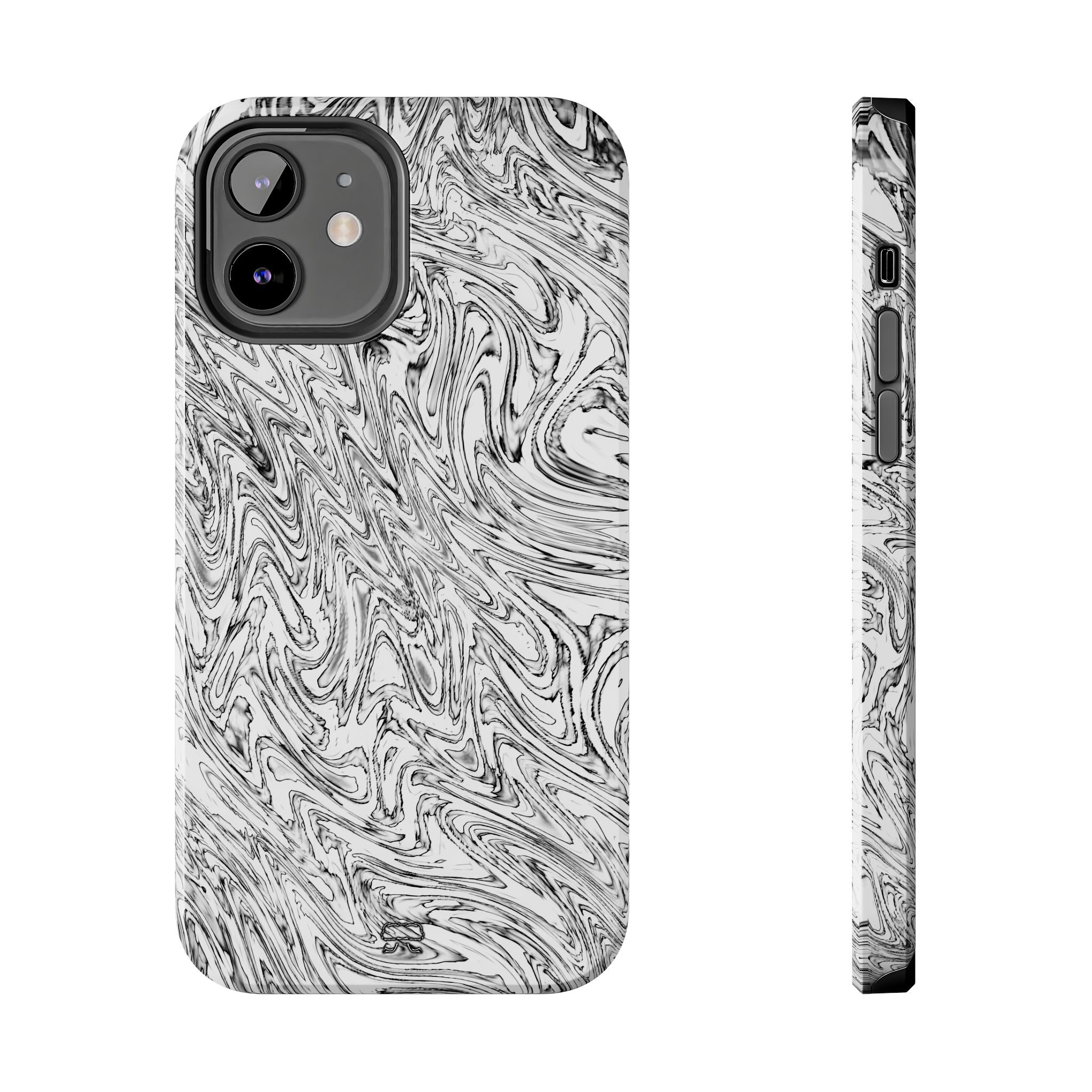 iPhones 11 thru 16 Durable Shockproof Case --- Hoops BW