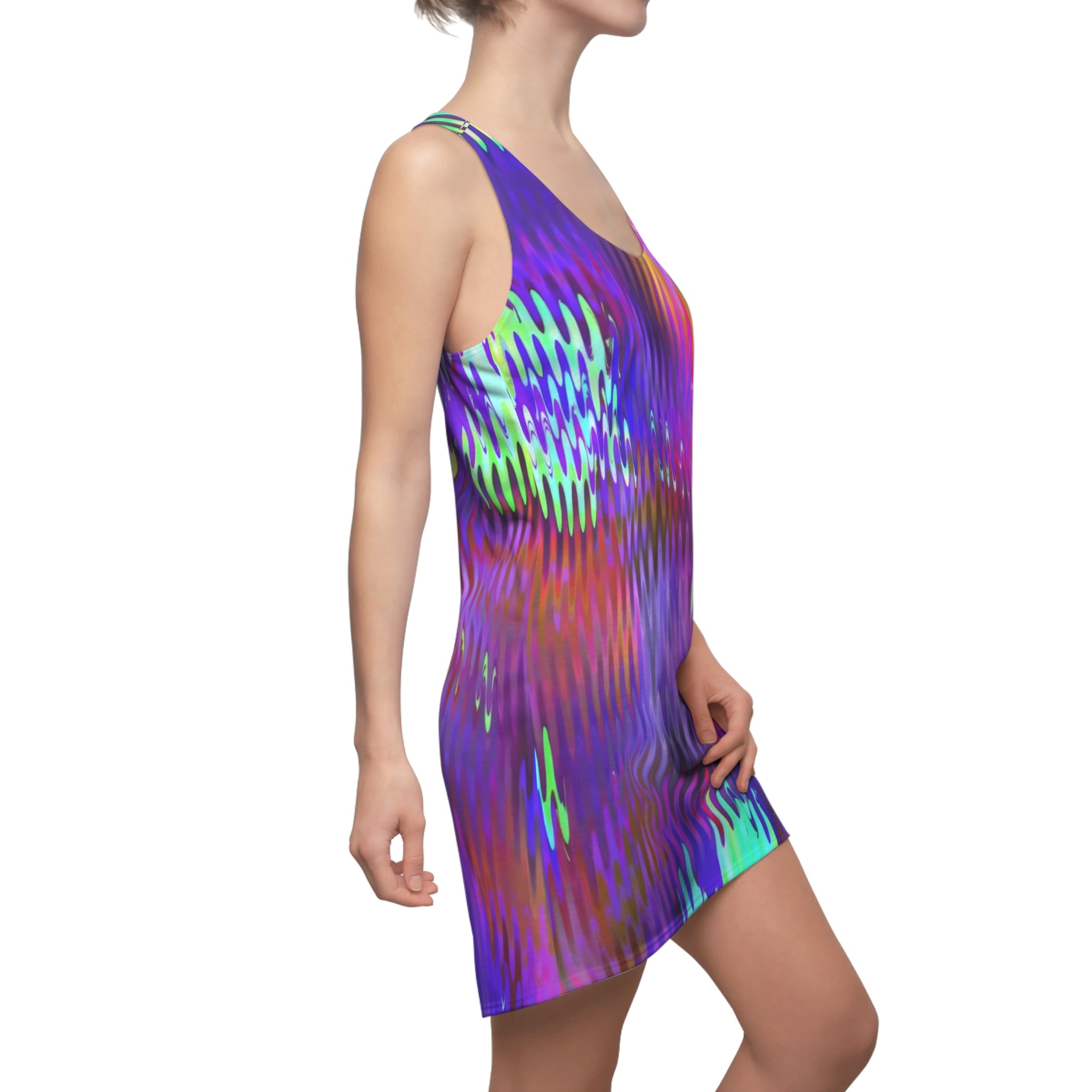 Racerback Dress — Sub Bass (AOP)