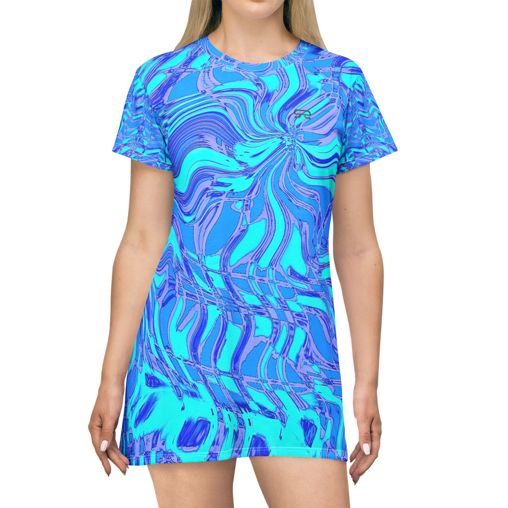 T-Shirt Dress - Fiesta Blu