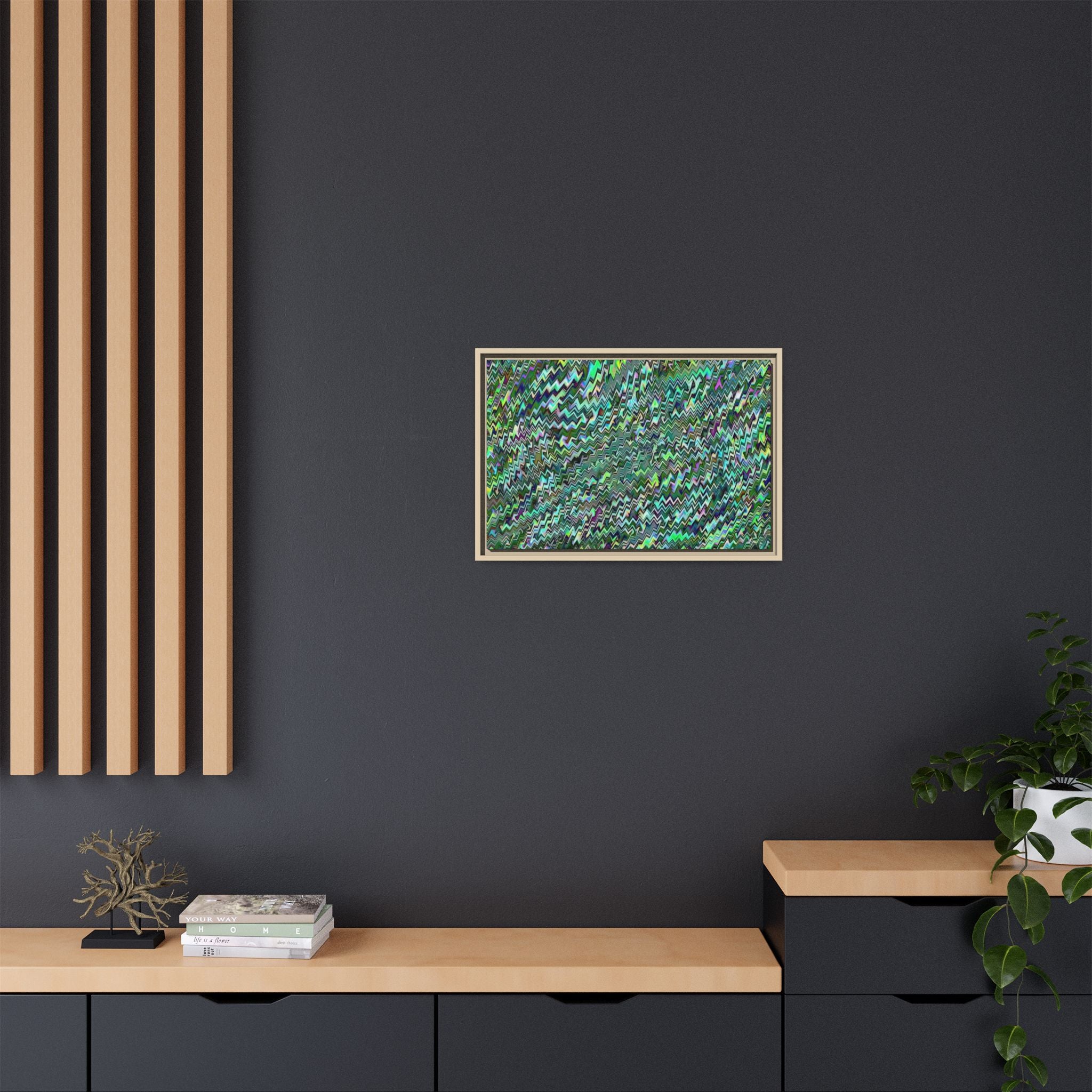 Framed Canvas Art — "GR Jagged"