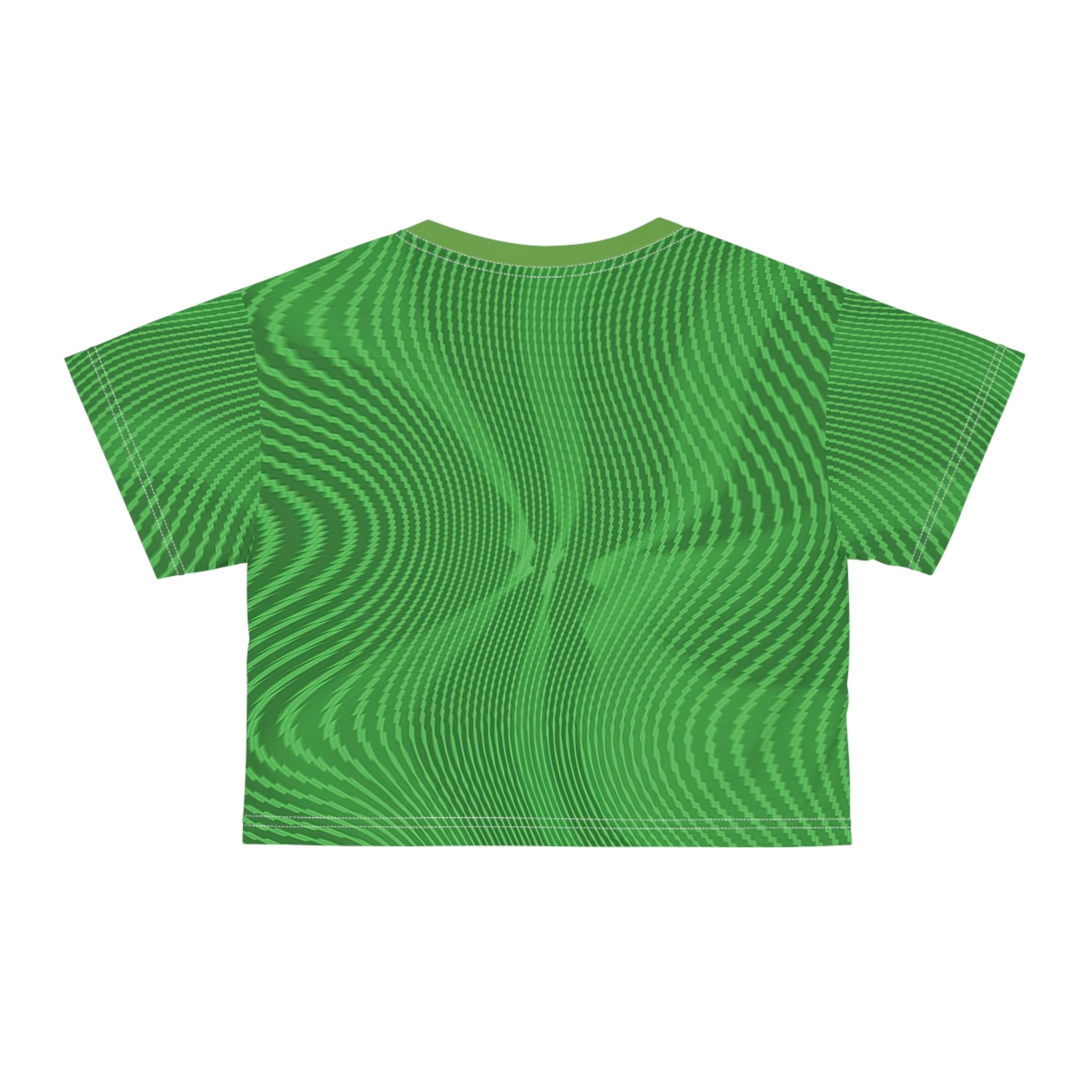Crop Tee "Sun Spots Green" (AOP)