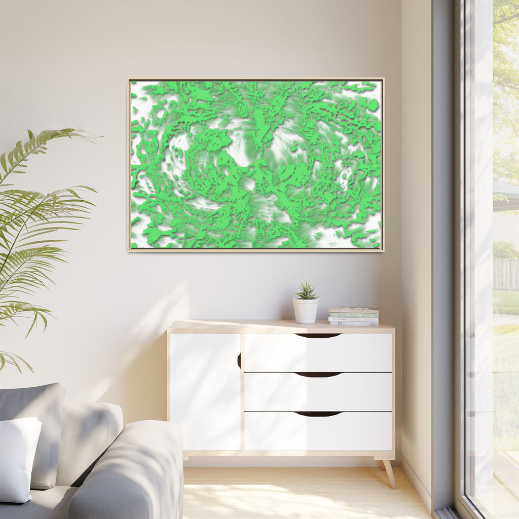Framed Canvas Art - Tracers Green