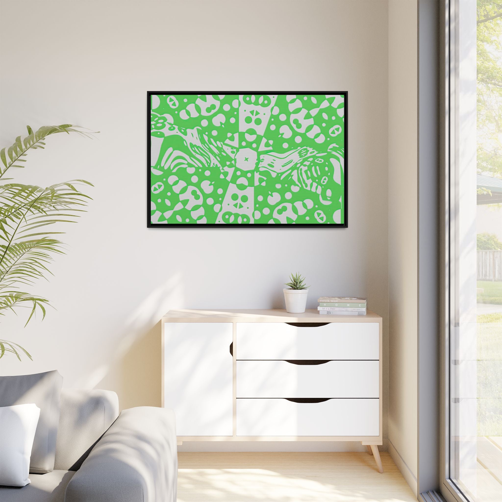 Framed Canvas Art - Aztec G