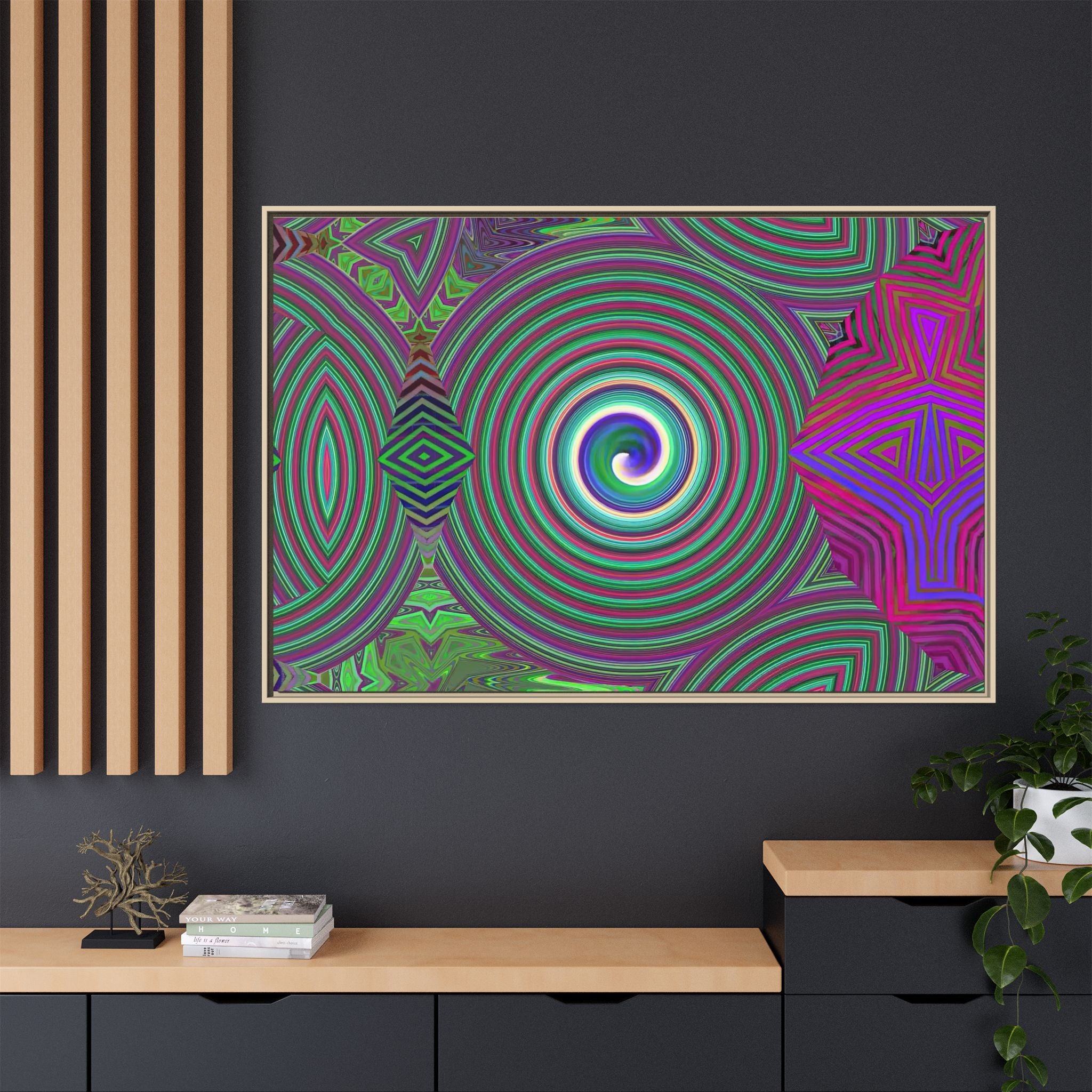 Framed Canvas Art — "Spiroic"
