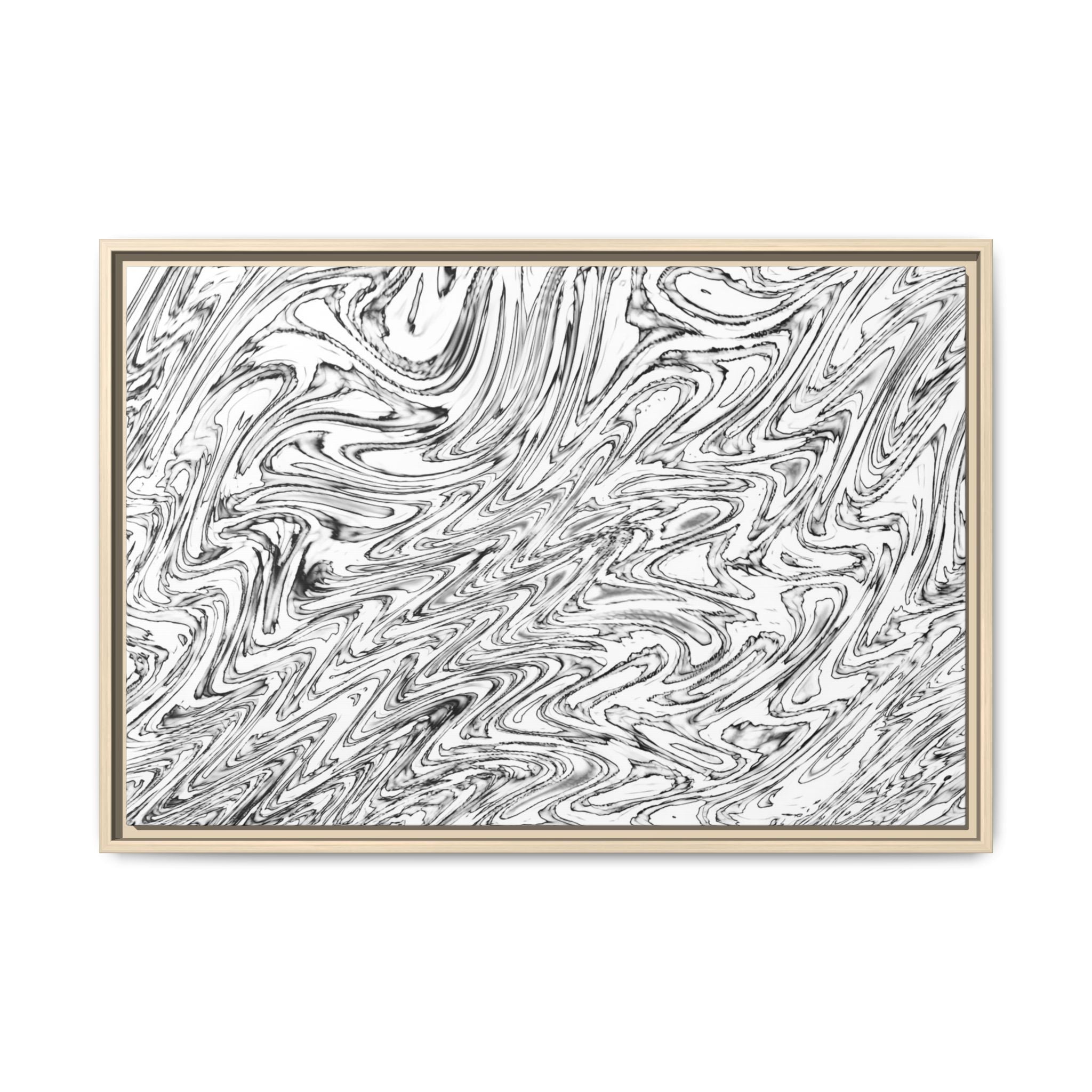 Framed Canvas Art — "Hoops BW"