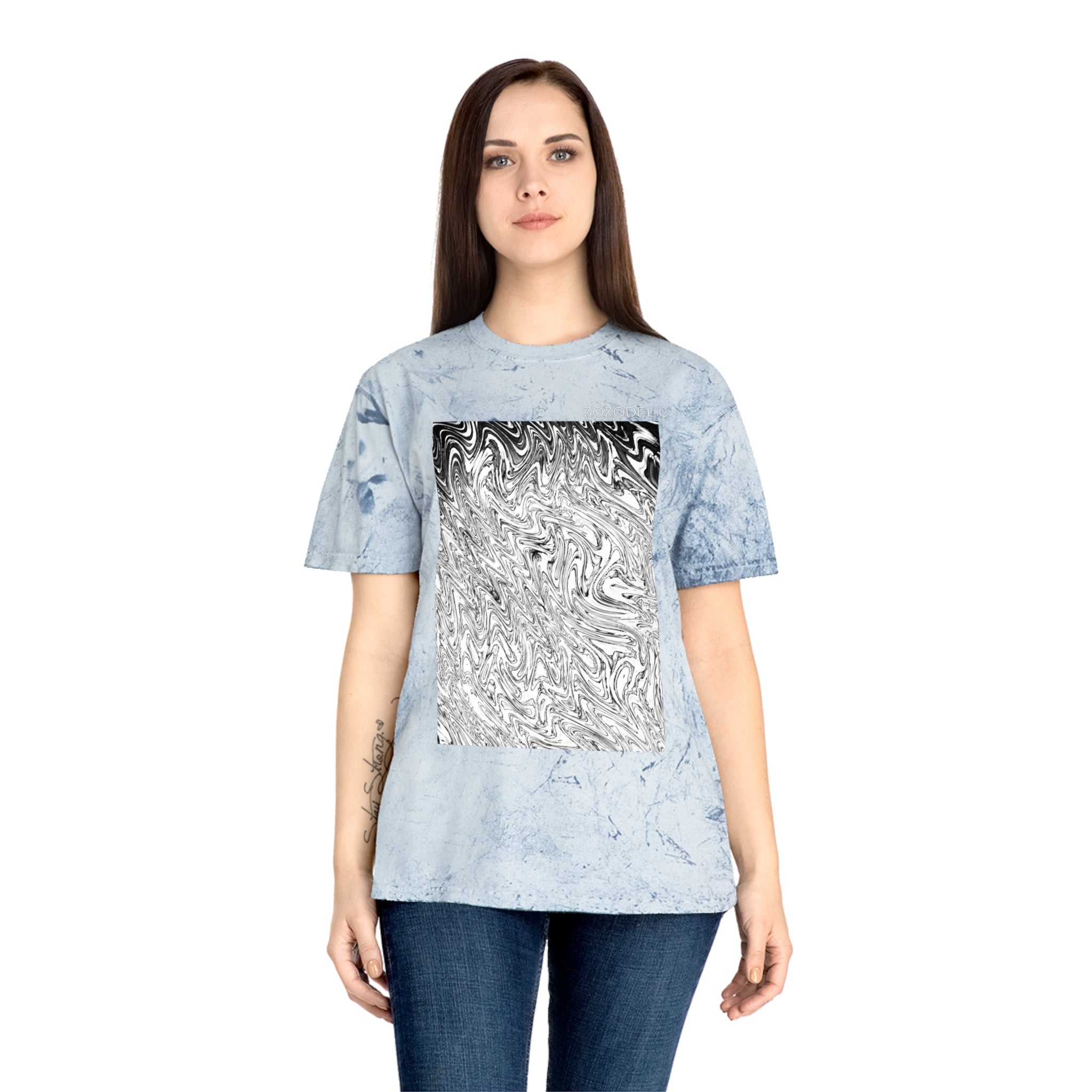 Marbled T-Shirt - Hoops BW