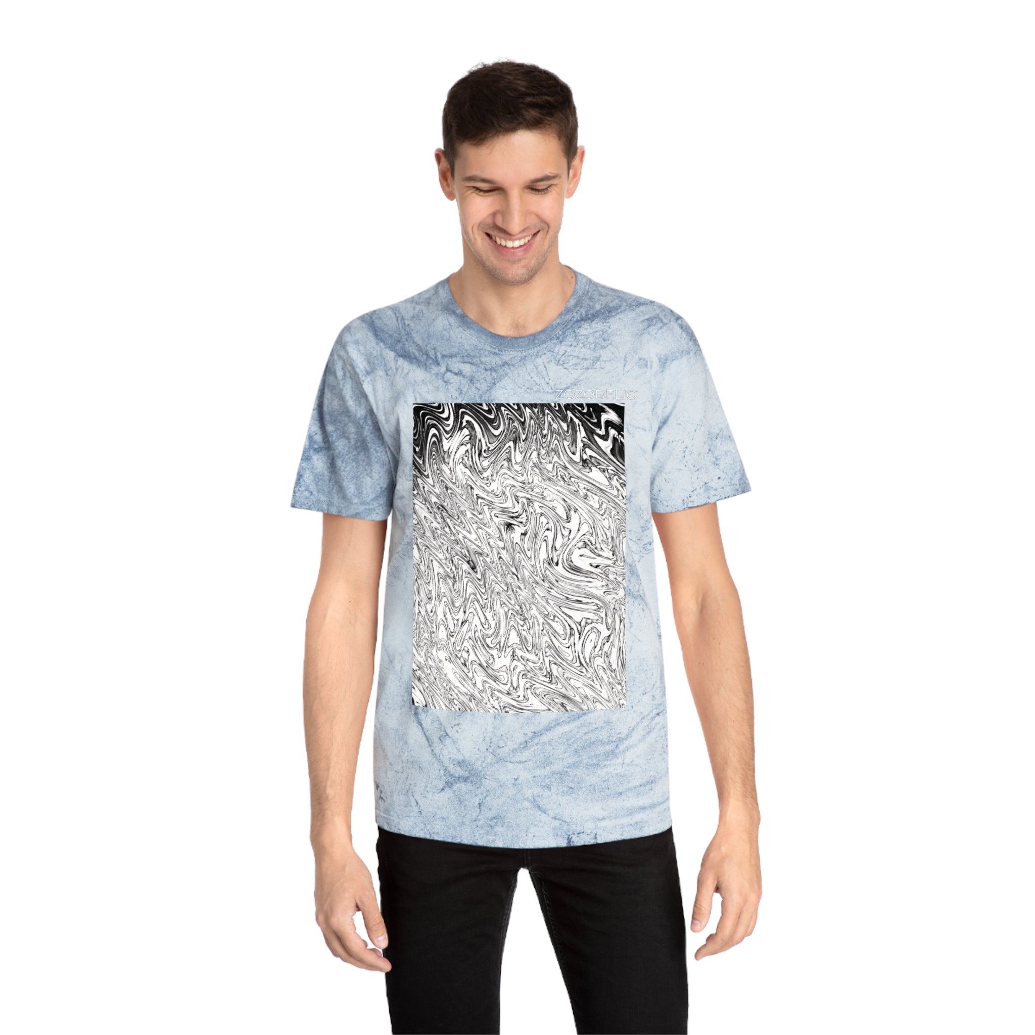 Marbled T-Shirt - Hoops BW