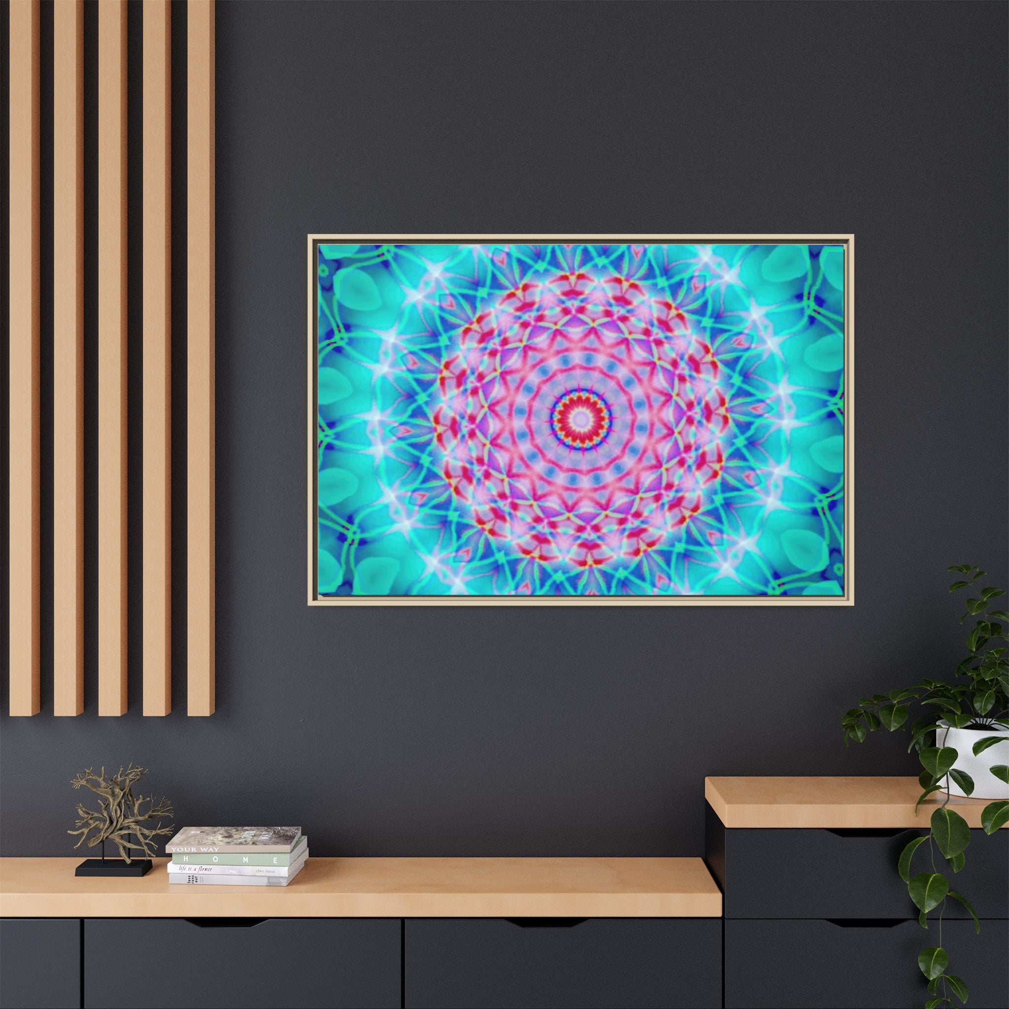 Framed Canvas Art — "Pink Fusion"