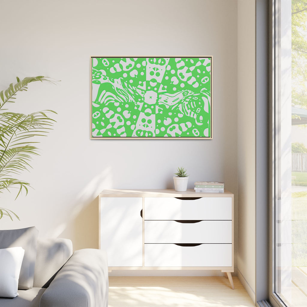 Framed Canvas Art - Aztec G
