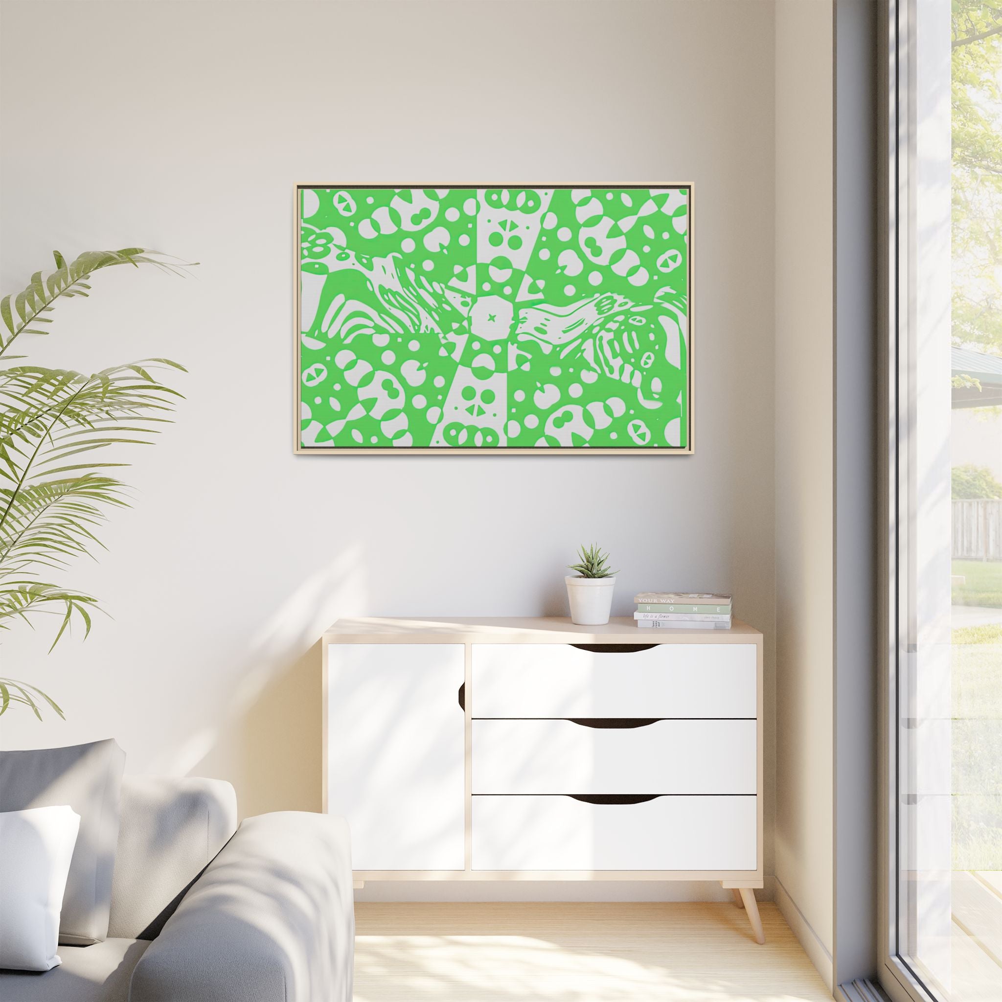 Framed Canvas Art - Aztec G