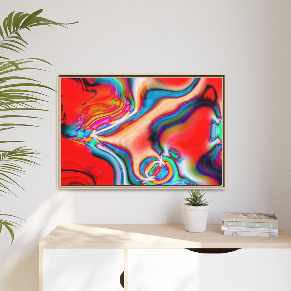 Framed Canvas Art — "Gun Runners Red"