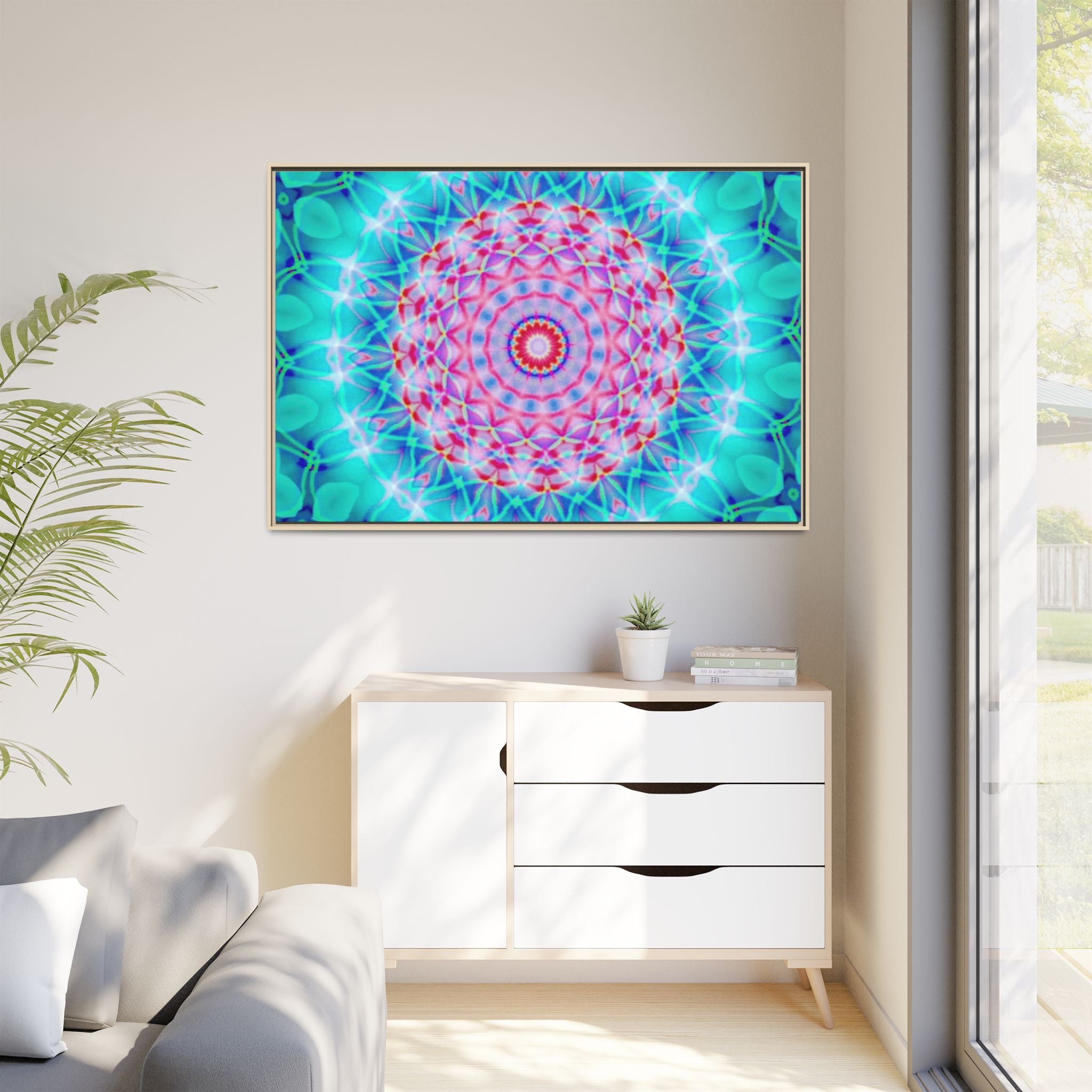 Framed Canvas Art — "Pink Fusion"