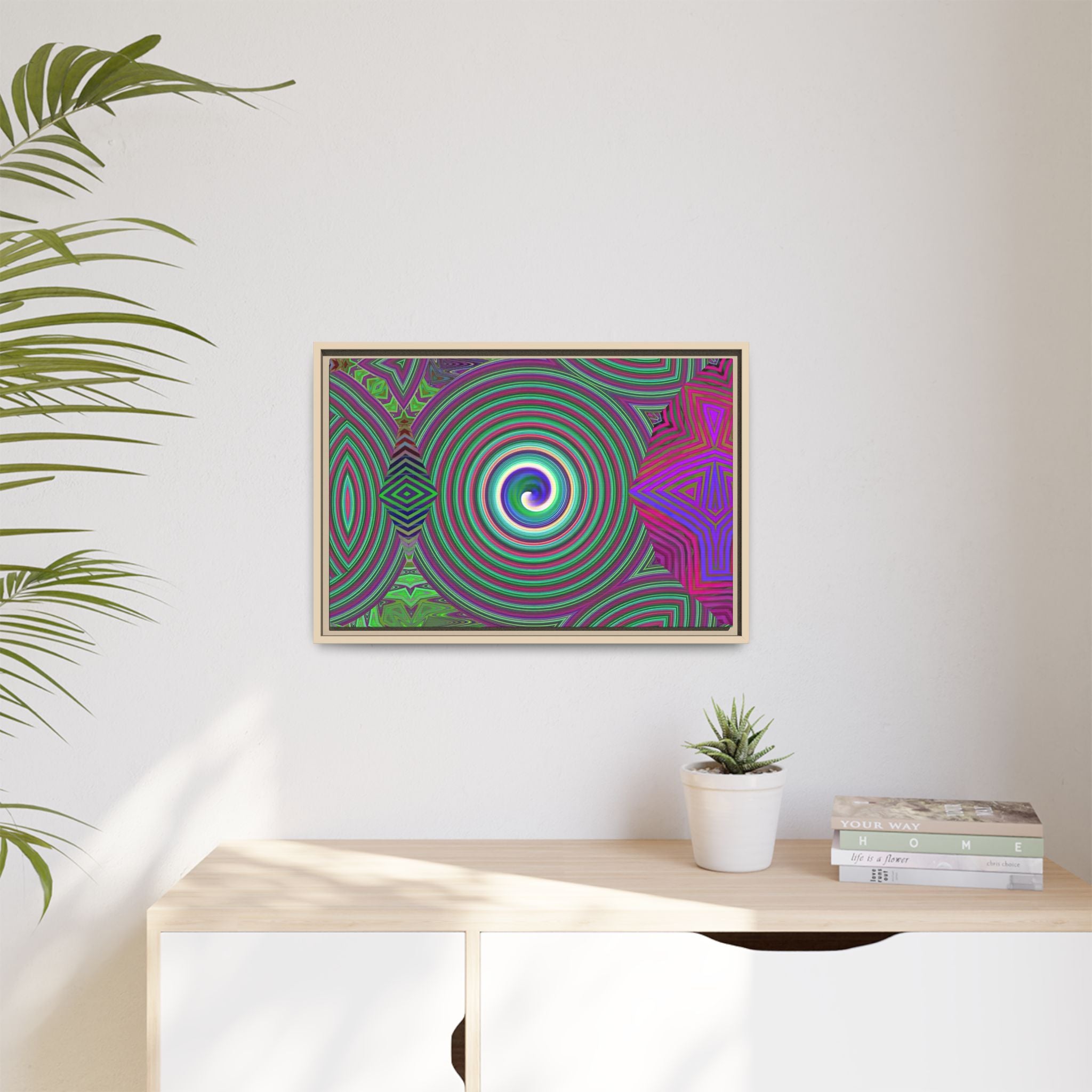 Framed Canvas Art — "Spiroic"