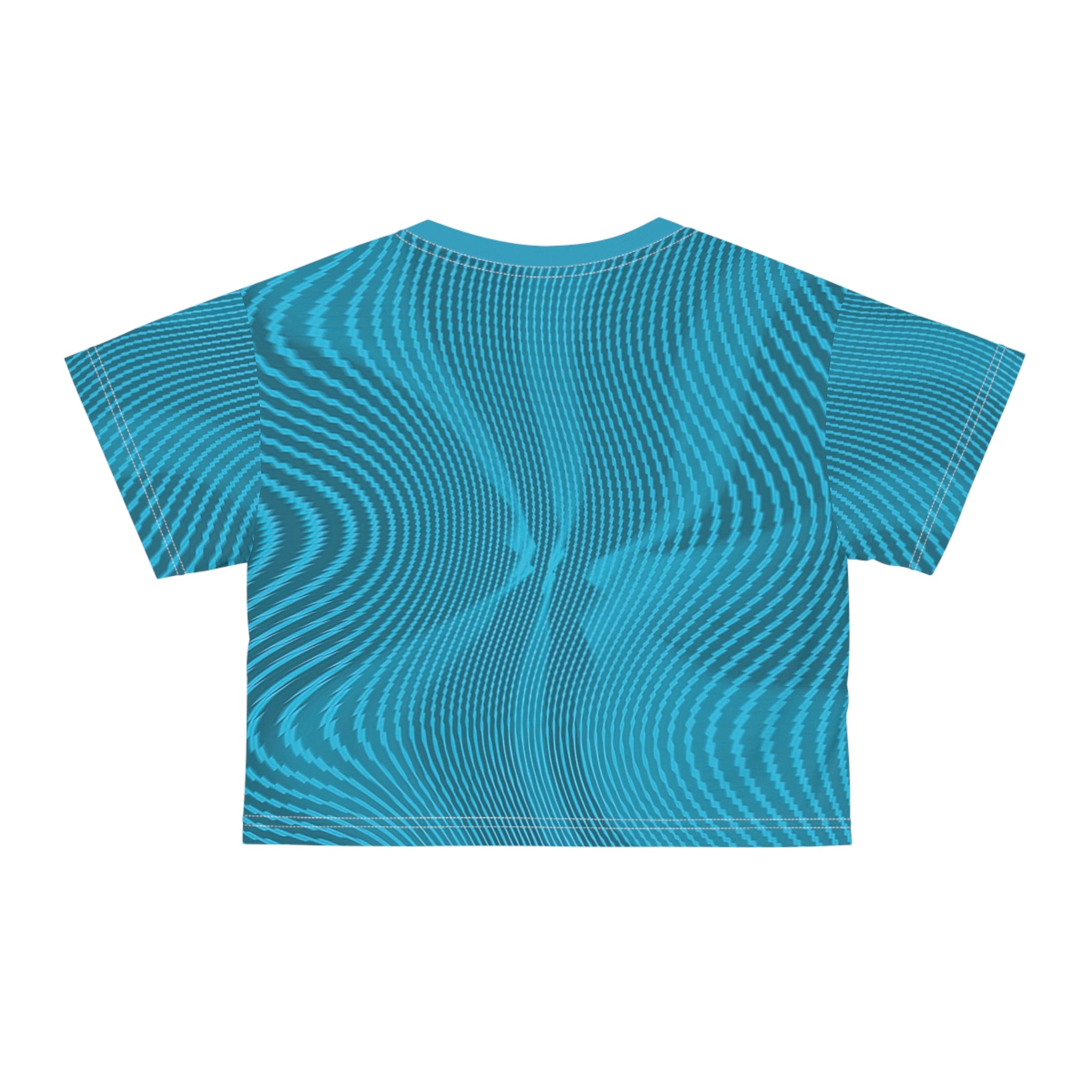 Crop Tee "Sun Spots Blu" (AOP)