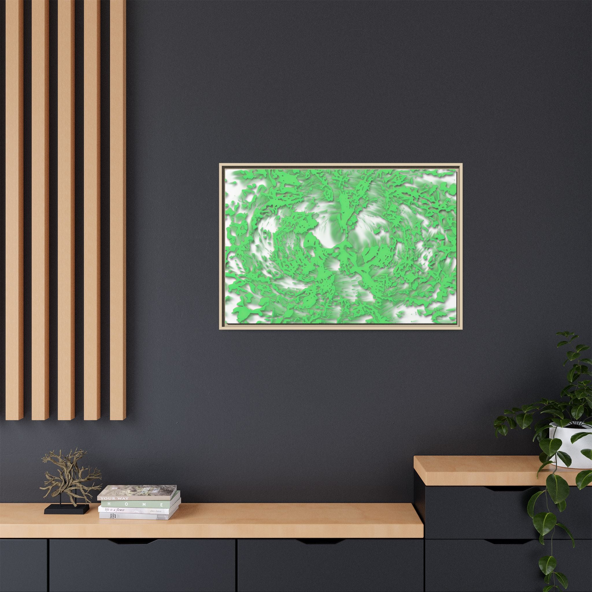 Framed Canvas Art - Tracers Green