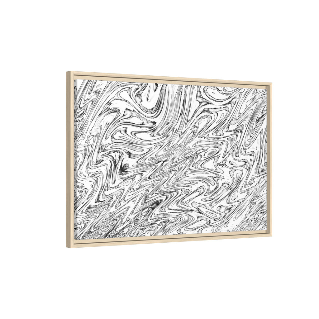 Framed Canvas Art — "Hoops BW"