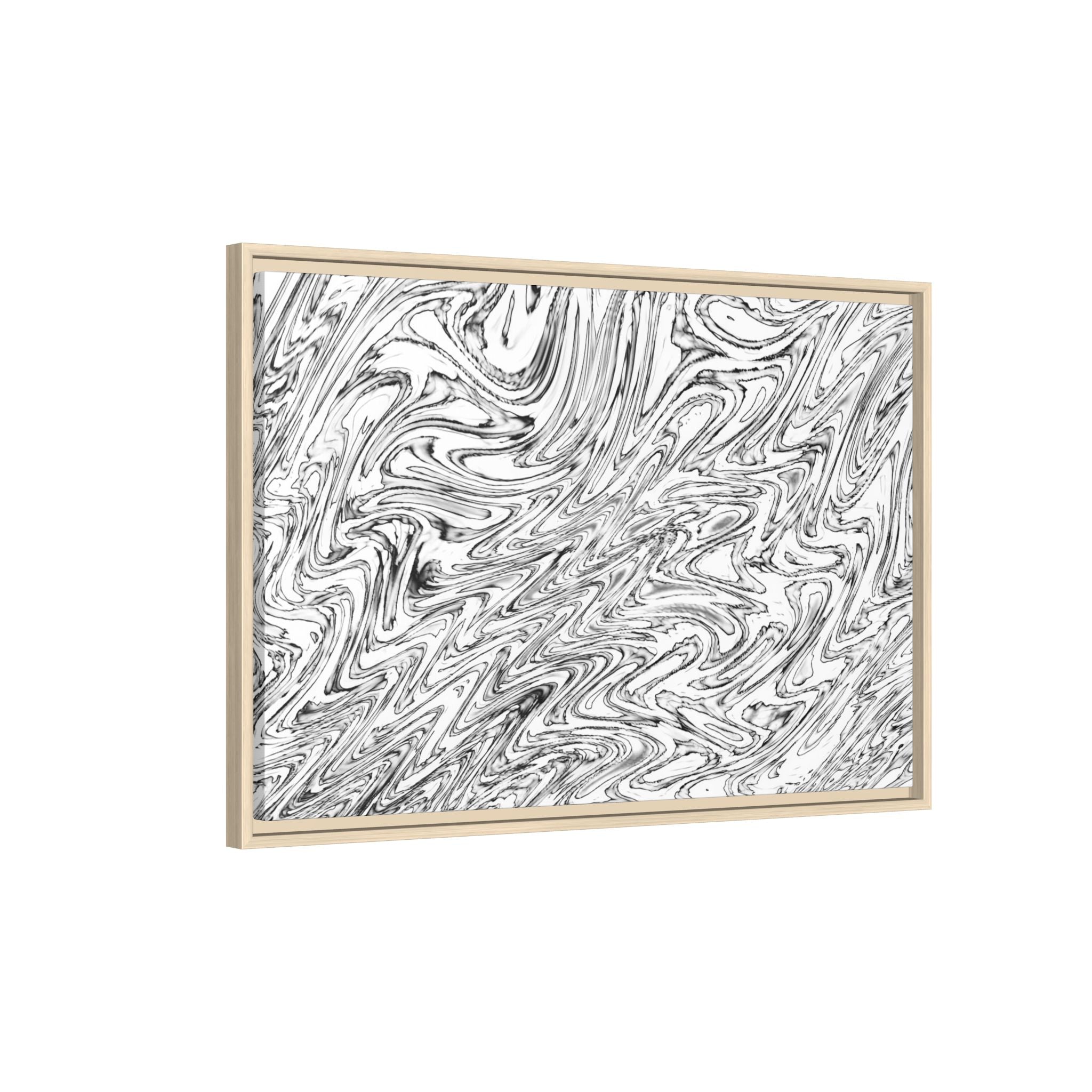 Framed Canvas Art — "Hoops BW"