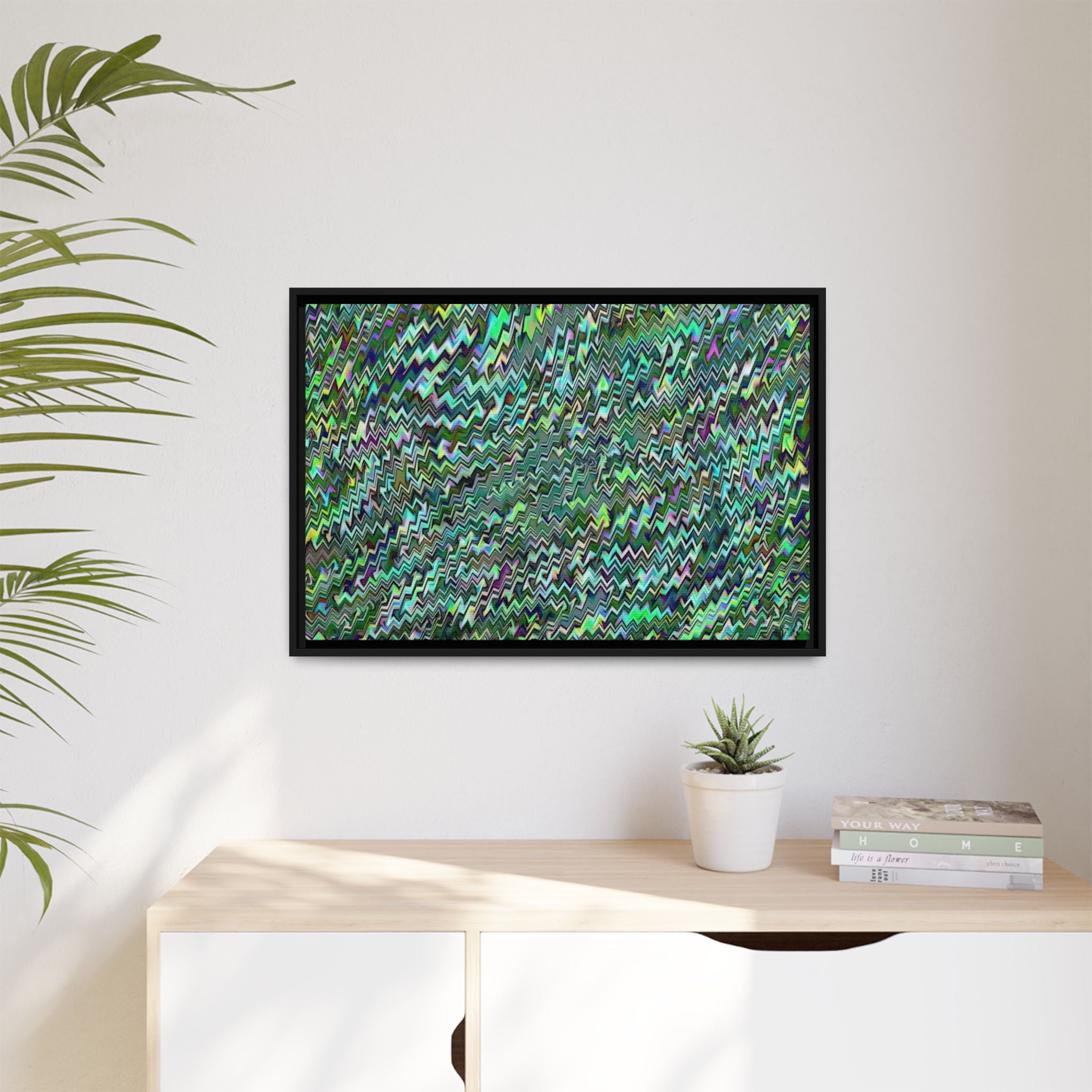 Framed Canvas Art — "GR Jagged"
