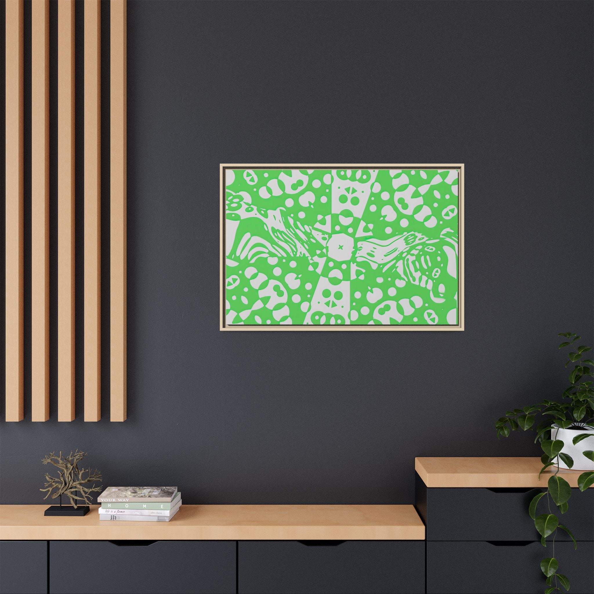 Framed Canvas Art - Aztec G