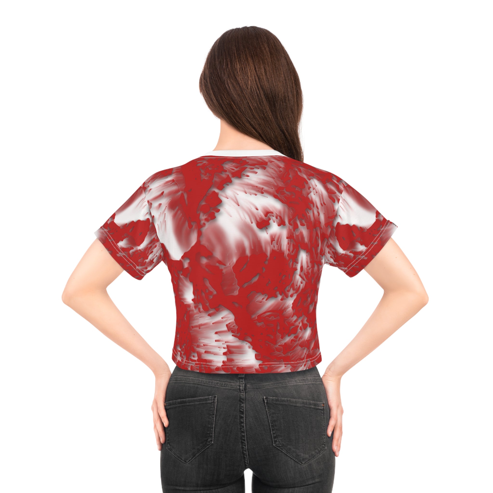 Crop Tee - Tracers Red (AOP)