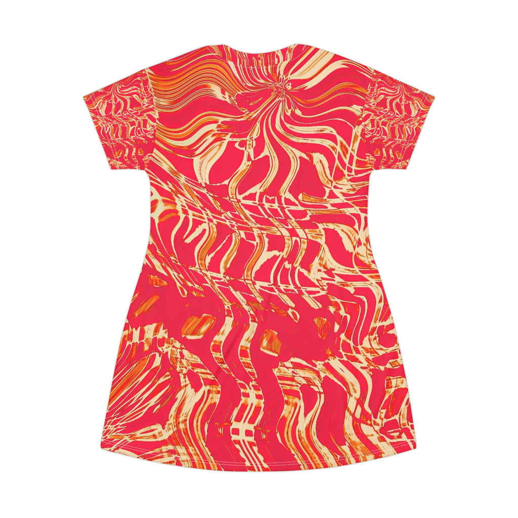T-Shirt Dress - Fiesta Flame