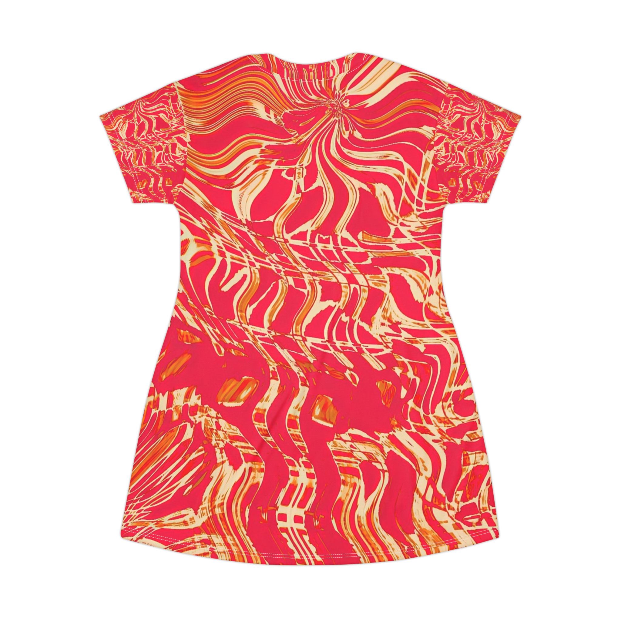 T-Shirt Dress - Fiesta Flame