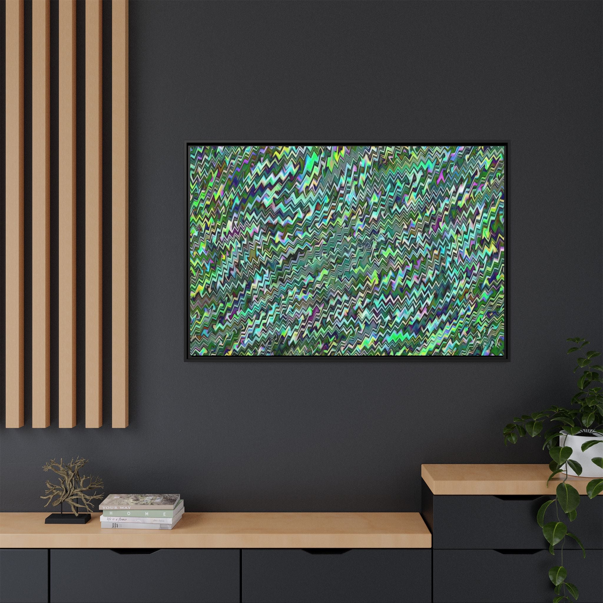 Framed Canvas Art — "GR Jagged"