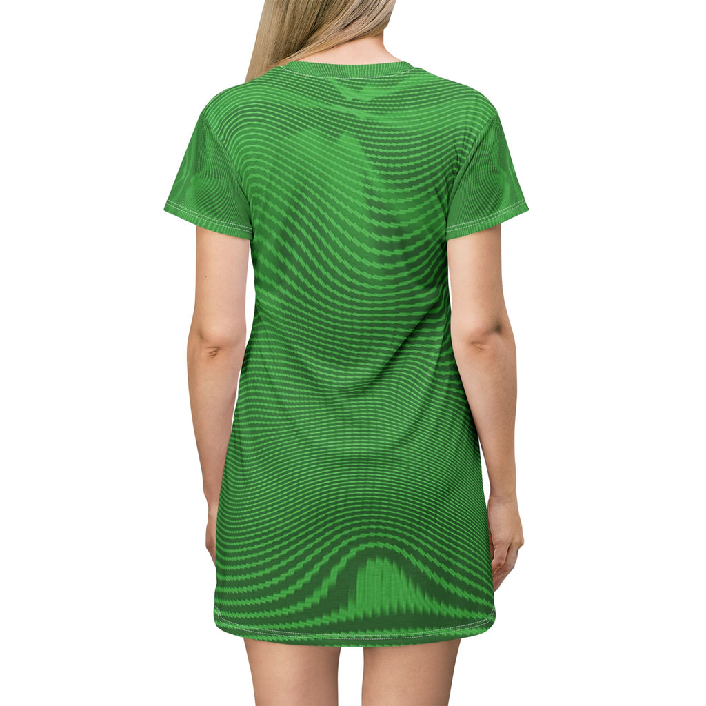 T-Shirt Dress - Sun Spots Green