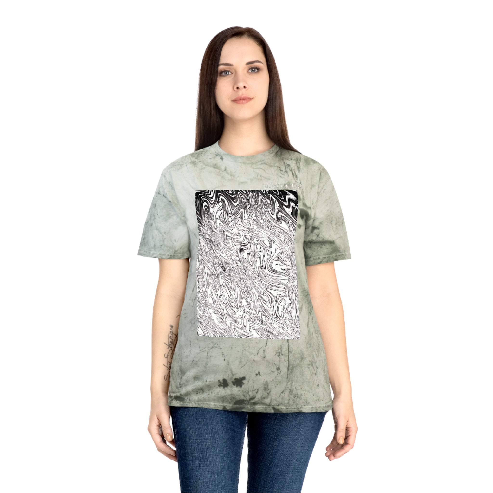 Marbled T-Shirt - Hoops BW