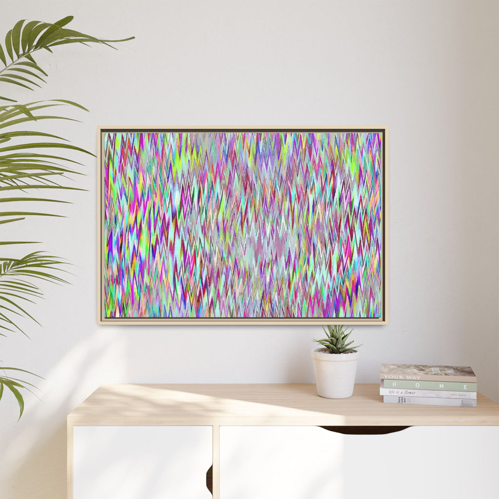 Framed Canvas Art — "Gun Runners Static"