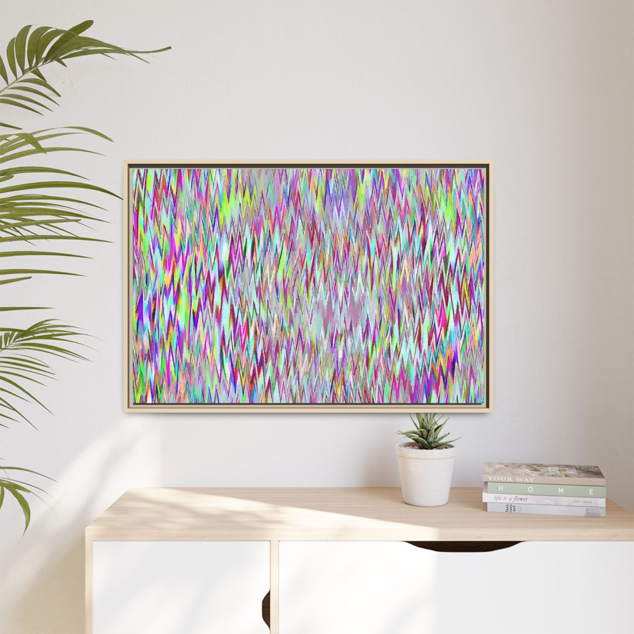 Framed Canvas Art — "Gun Runners Static"