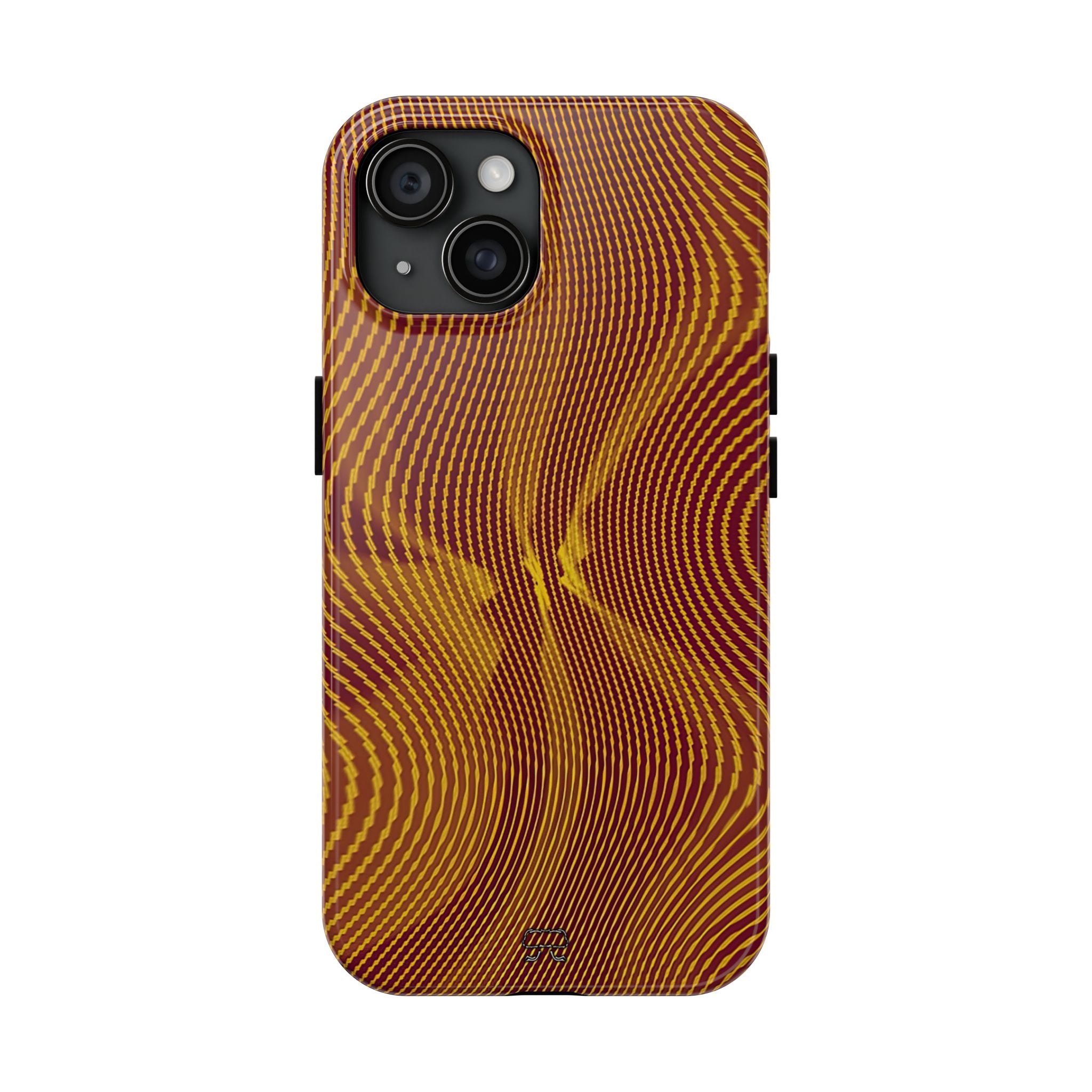 iPhones 11 thru 16 Durable Shockproof Case --- Sun Spots Gold