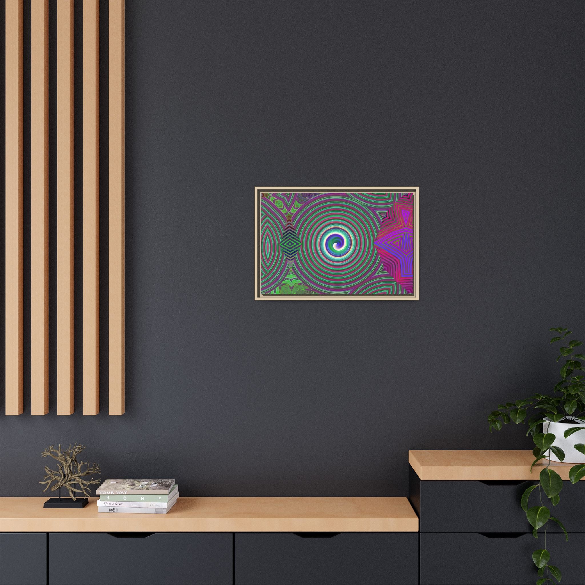 Framed Canvas Art — "Spiroic"