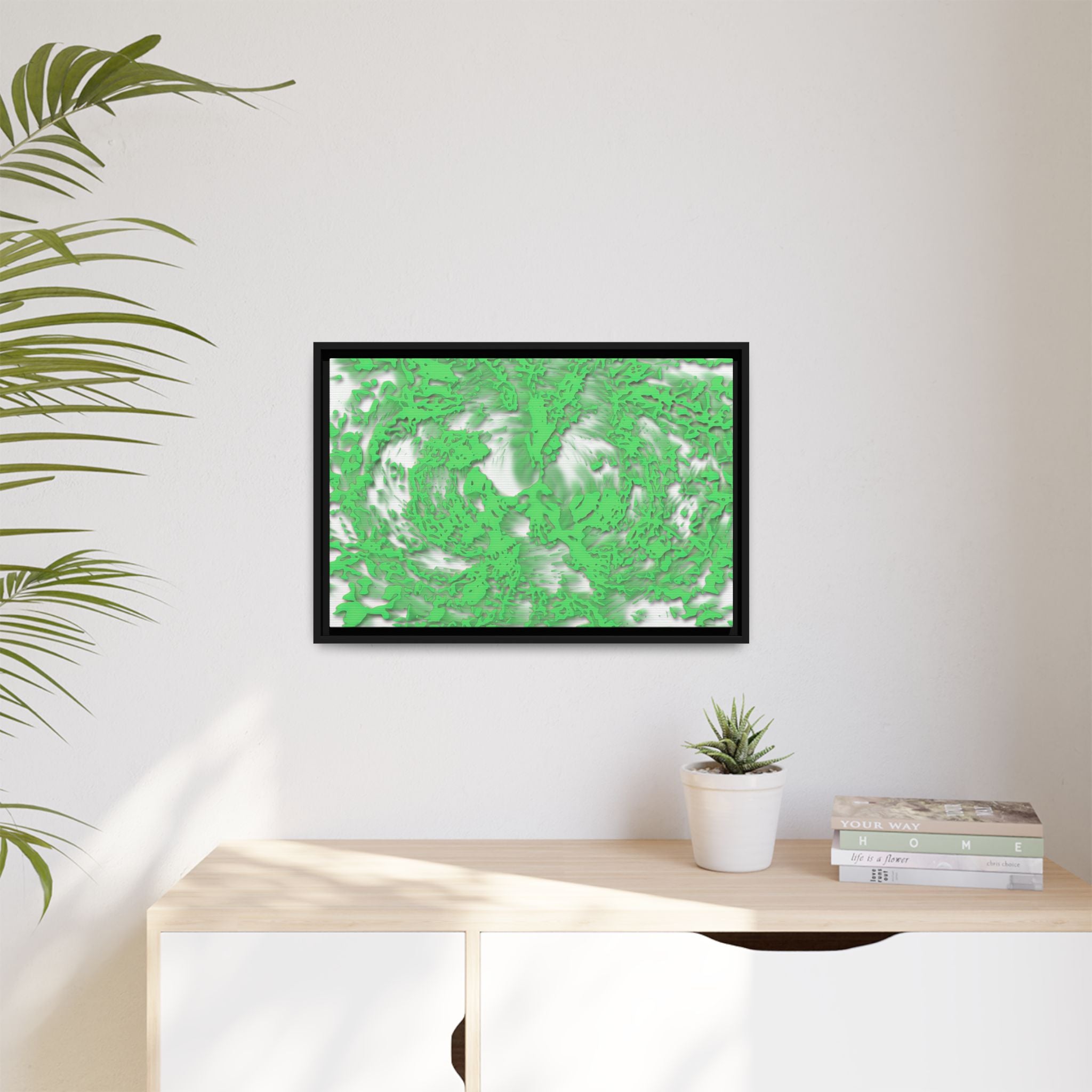 Framed Canvas Art - Tracers Green