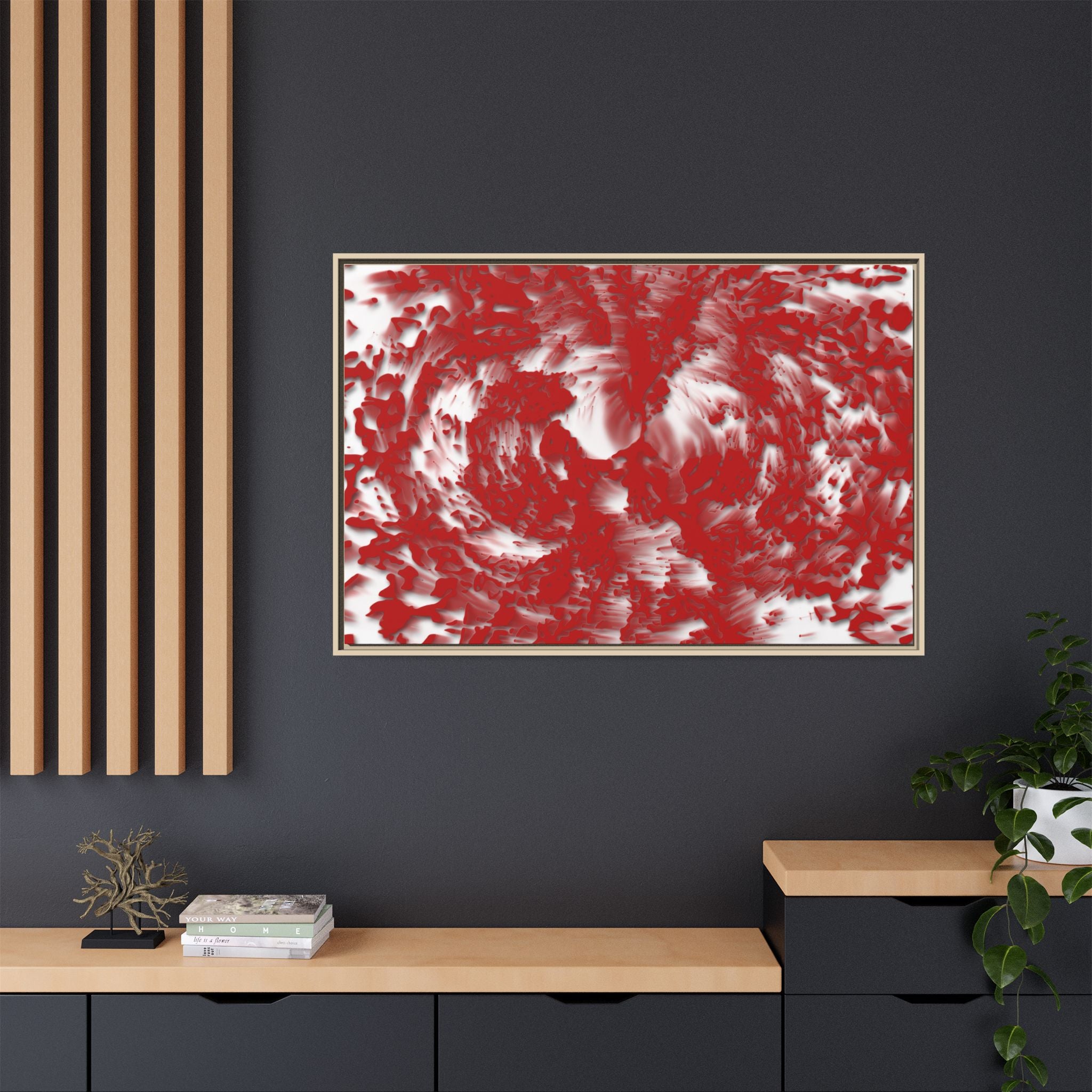 Framed Canvas Art - Tracers Red
