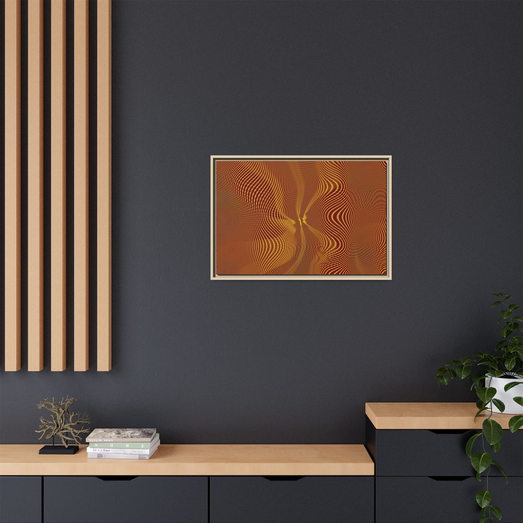 Framed Canvas Art — "Sun Spots Gold"